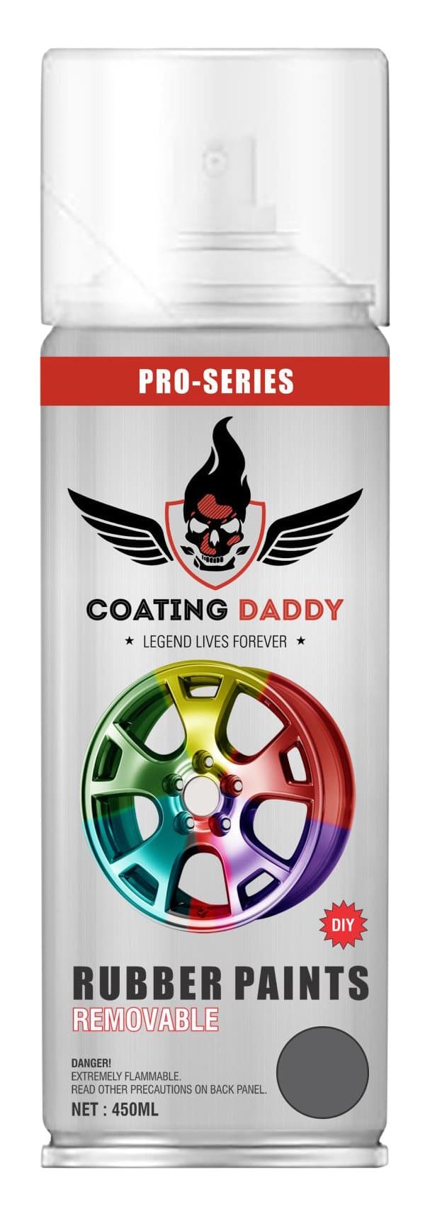 Coating Daddy Rubber Paint (450 ml, Matt Black and Grey)