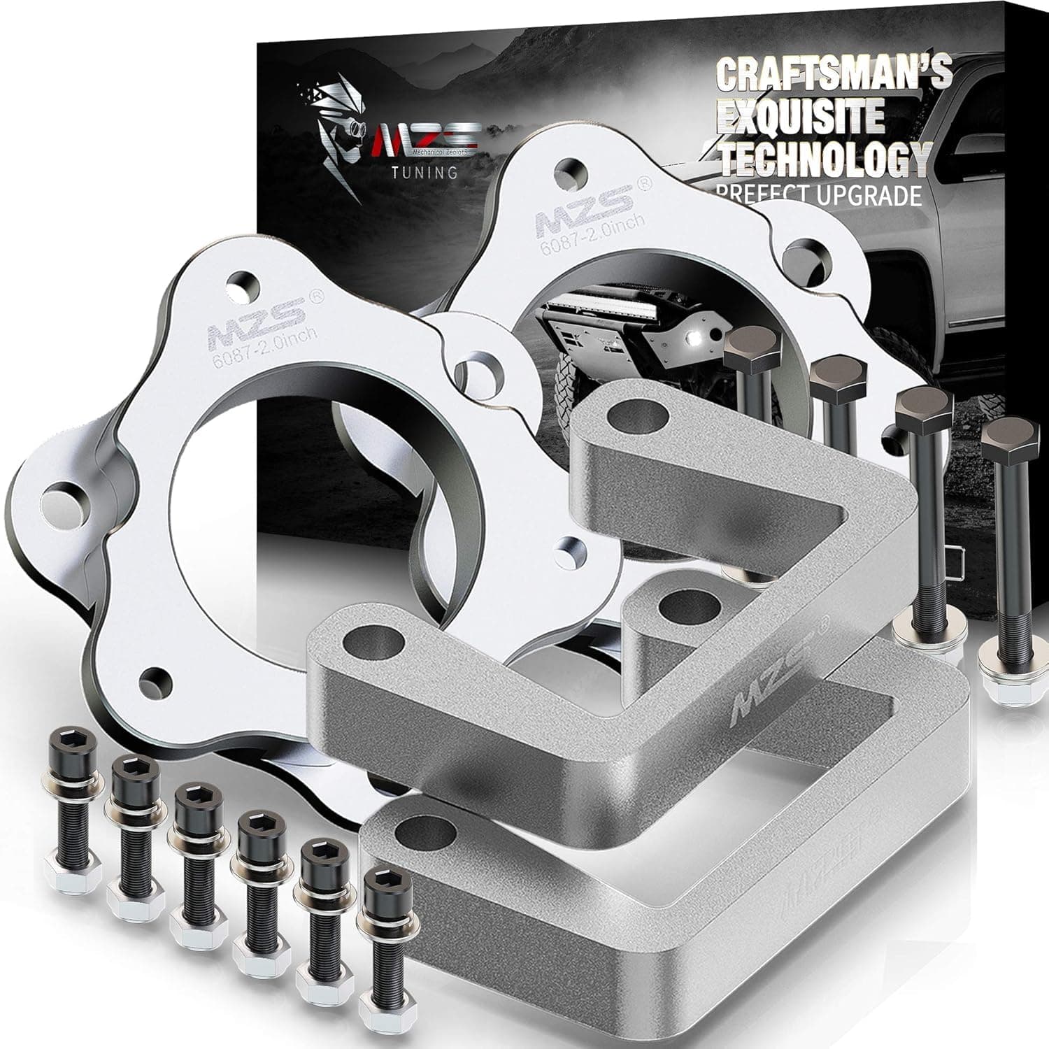 3.5 inch Front Leveling Kit Upper+Lower Lift Strut Spacers Compatible with 2007-2026 Silverado Sierra Yukon Suburban 1500 Tahoe/2007-2013 Avalanche 2WD 4WD 2X2 4X4