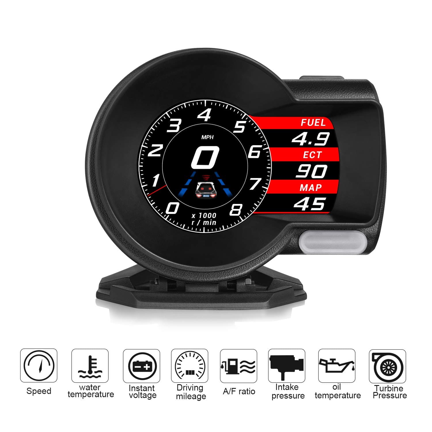 QianBao Head-Up Display Car HUD Windshield Screen Projector with OBD II/EU OBD Interface Plug