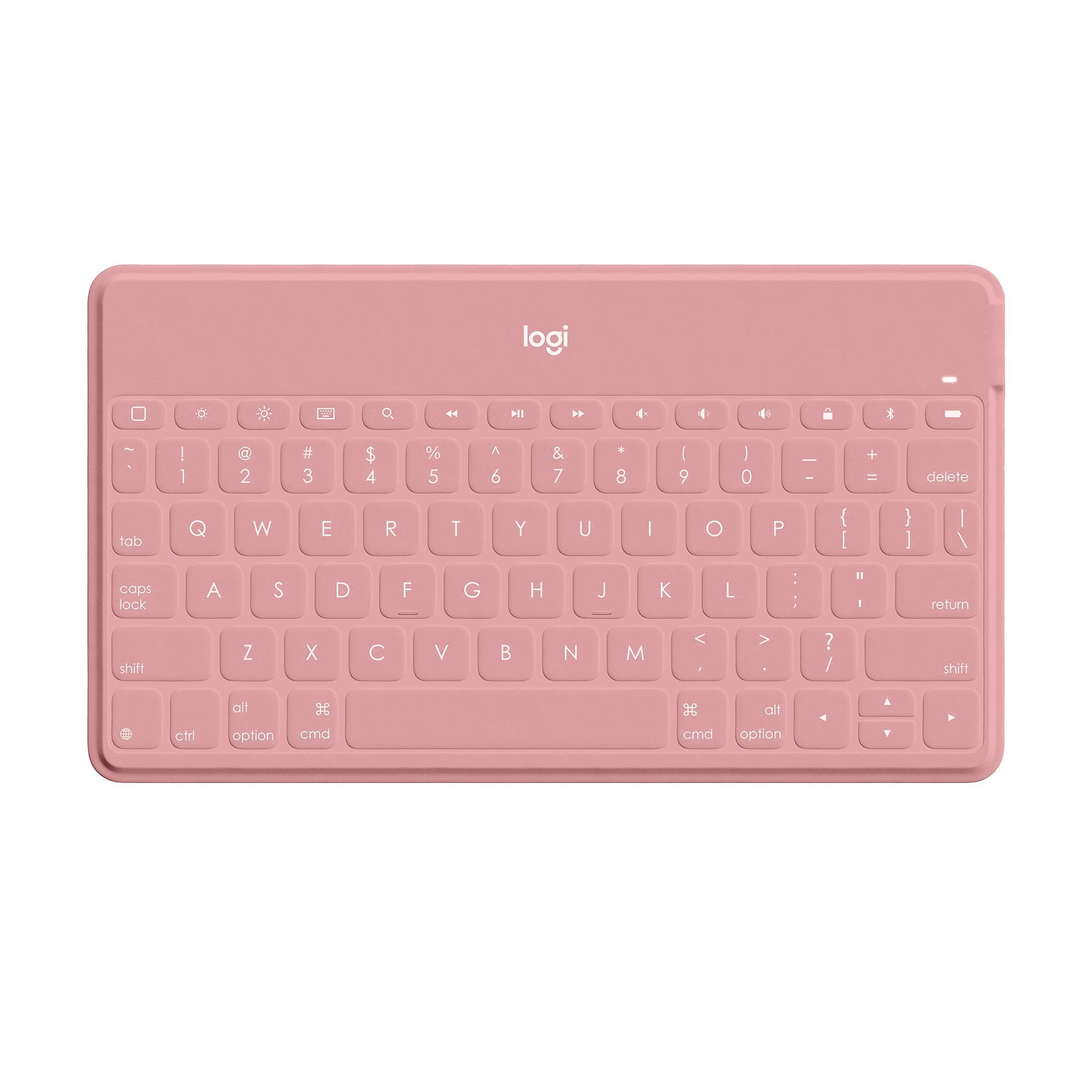 Logitech Keys-to-Go Super-Slim and Super-Light Bluetooth Keyboard for iPhone, iPad, Mac and Apple TV, Including iPad Air 5th Gen (2022) - Blush Pink