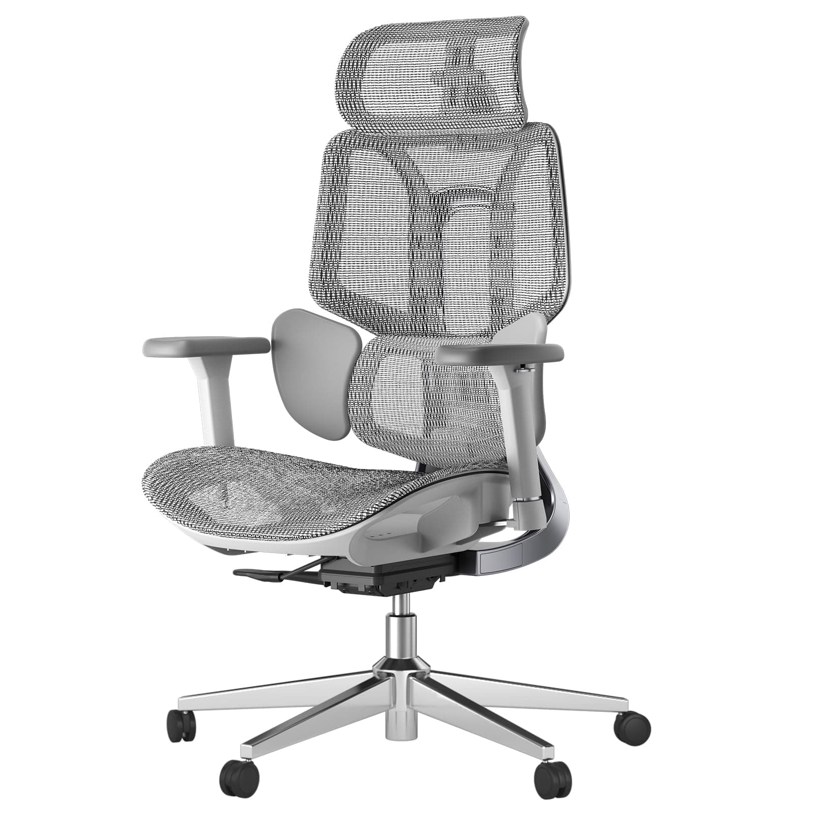 Hbada E3 Air Ergonomic Office Chair with Dynamic Lumbar Support, 3D Adjustable Headrest for Home Office Chair, 3D Adjustable Armrests Desk Chair, Swivel Big and Tall Computer Chair, Gray