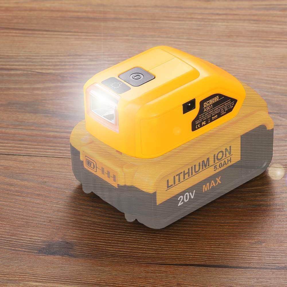 LED Work Light with USB and DC Charging Port for dewalt 20V MAX Battery