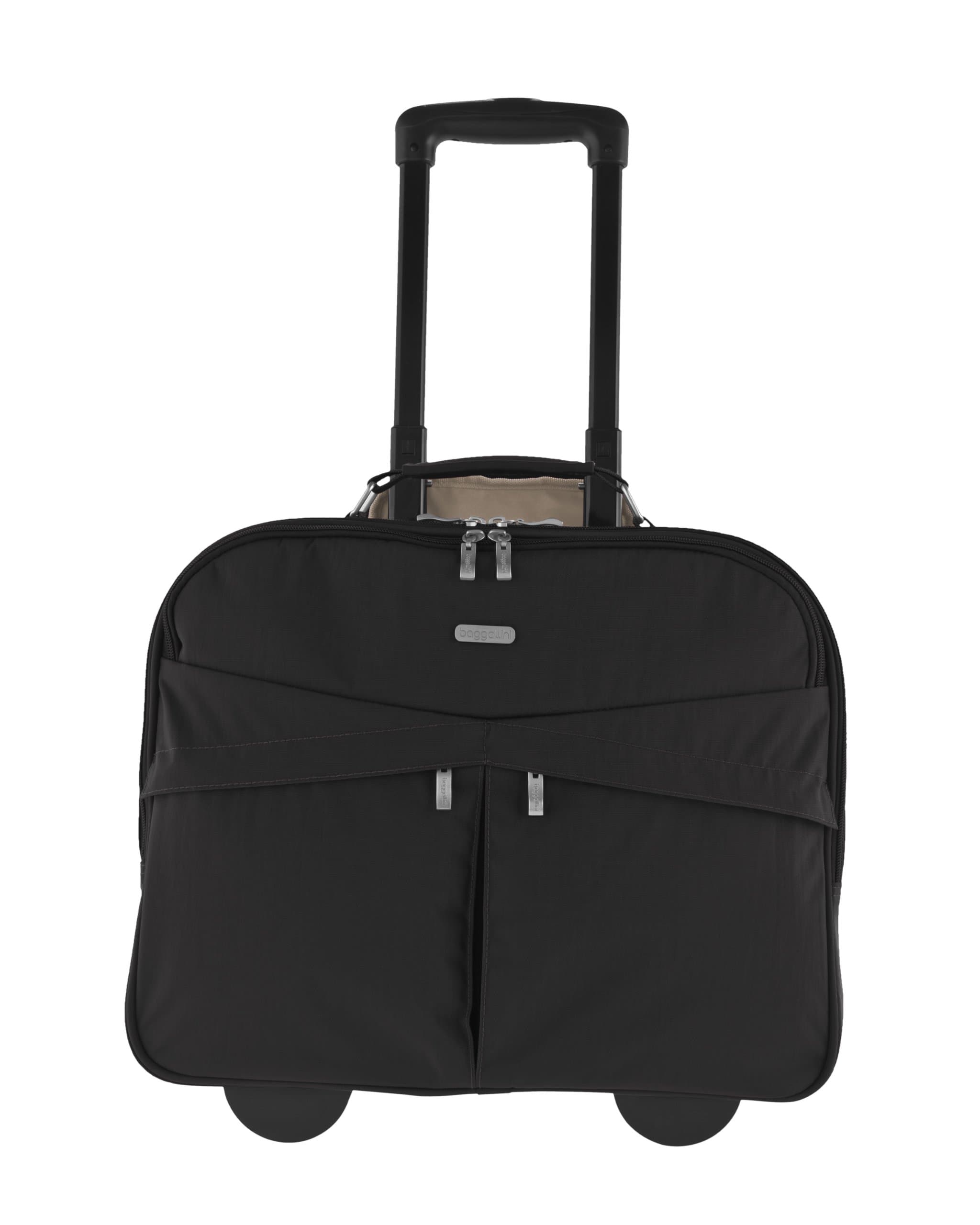 Baggallini Skyline Rolling Briefcase, Black, One Size