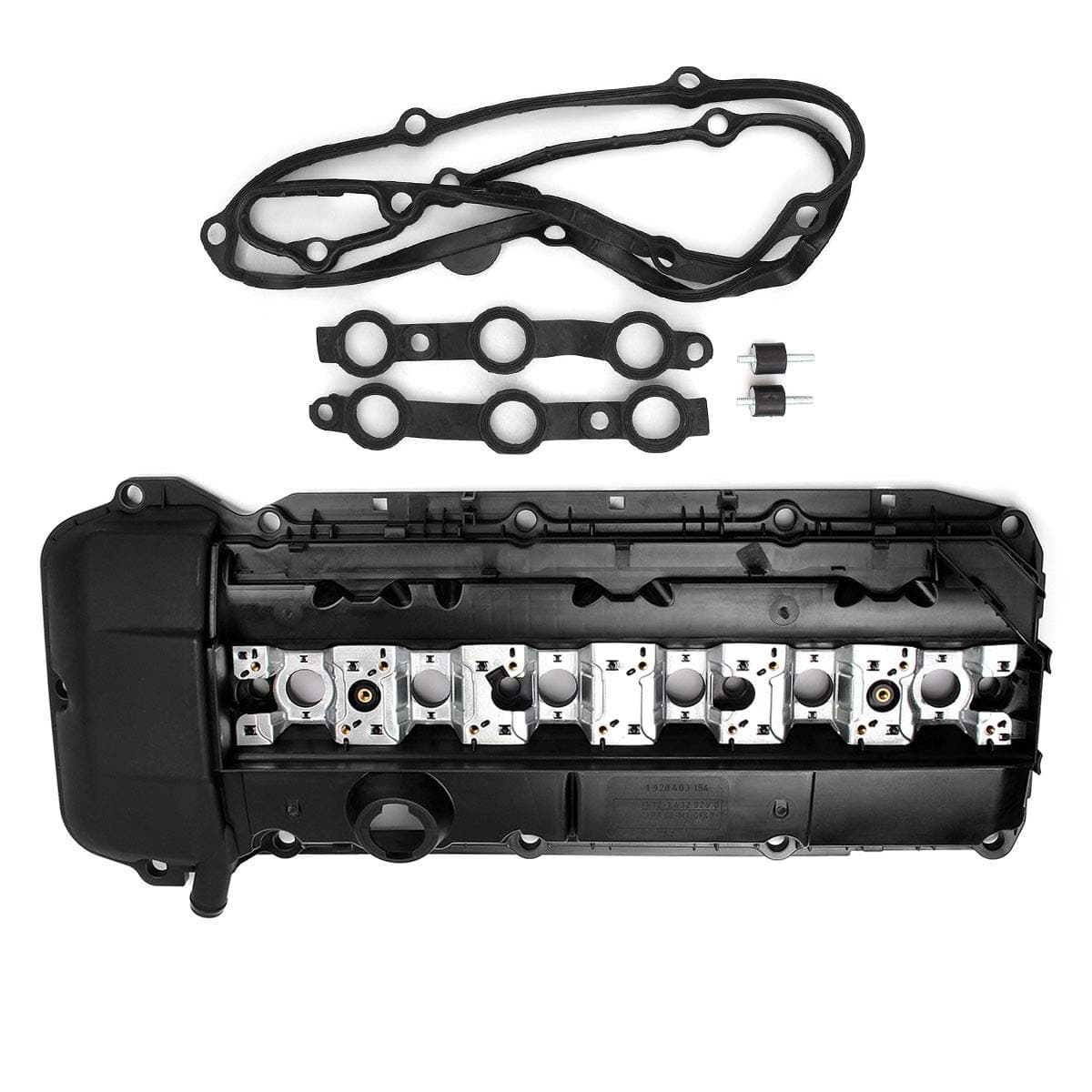 AUCERAMIC Replacement for Engine Valve Cover with Gasket Kit Fit for BMW E39 E46 E60 E85 325i 530i 730i M52 M54