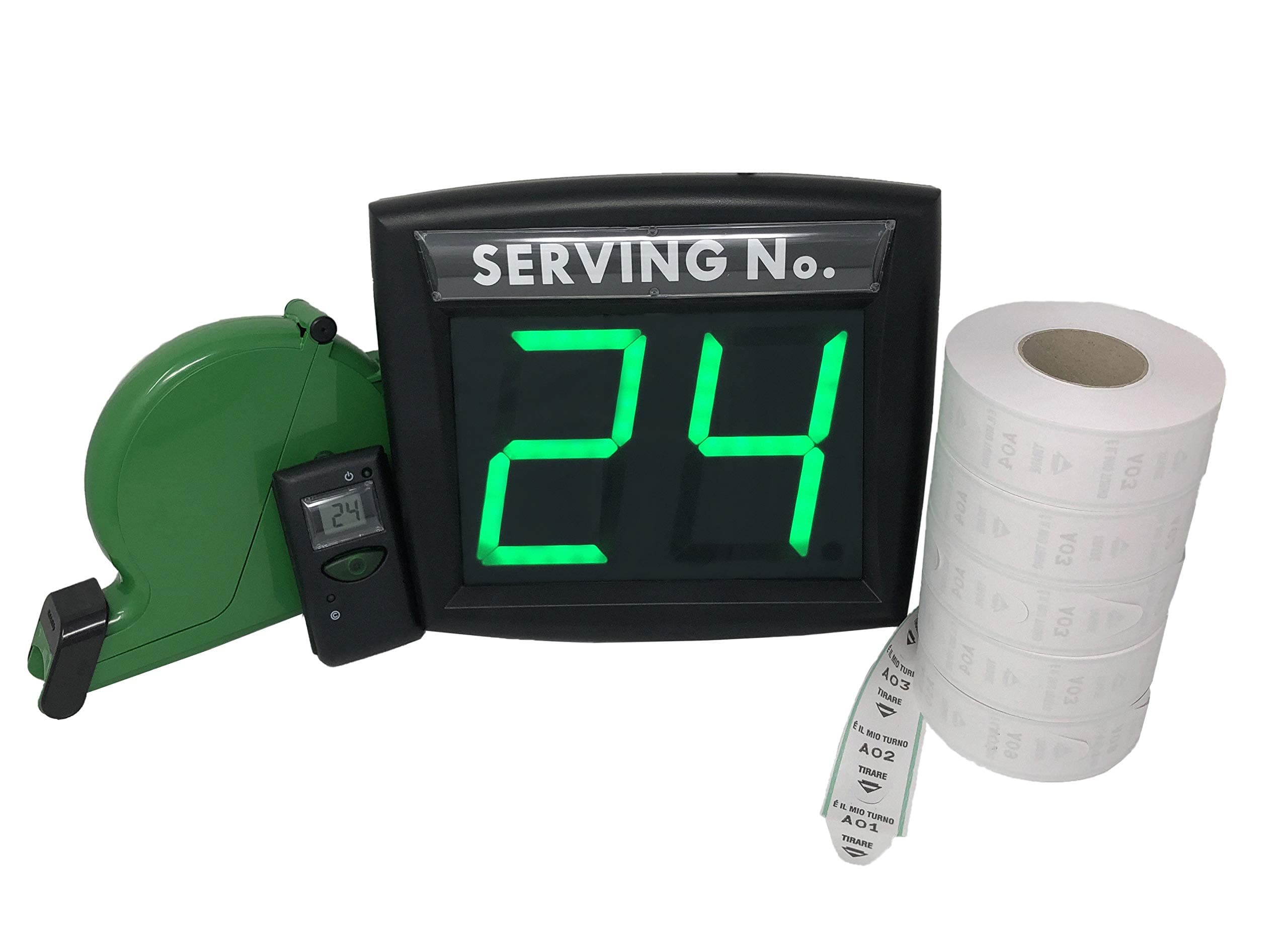 – Queue Management System My-Turn (Green Led) with LCD Radiocontrol