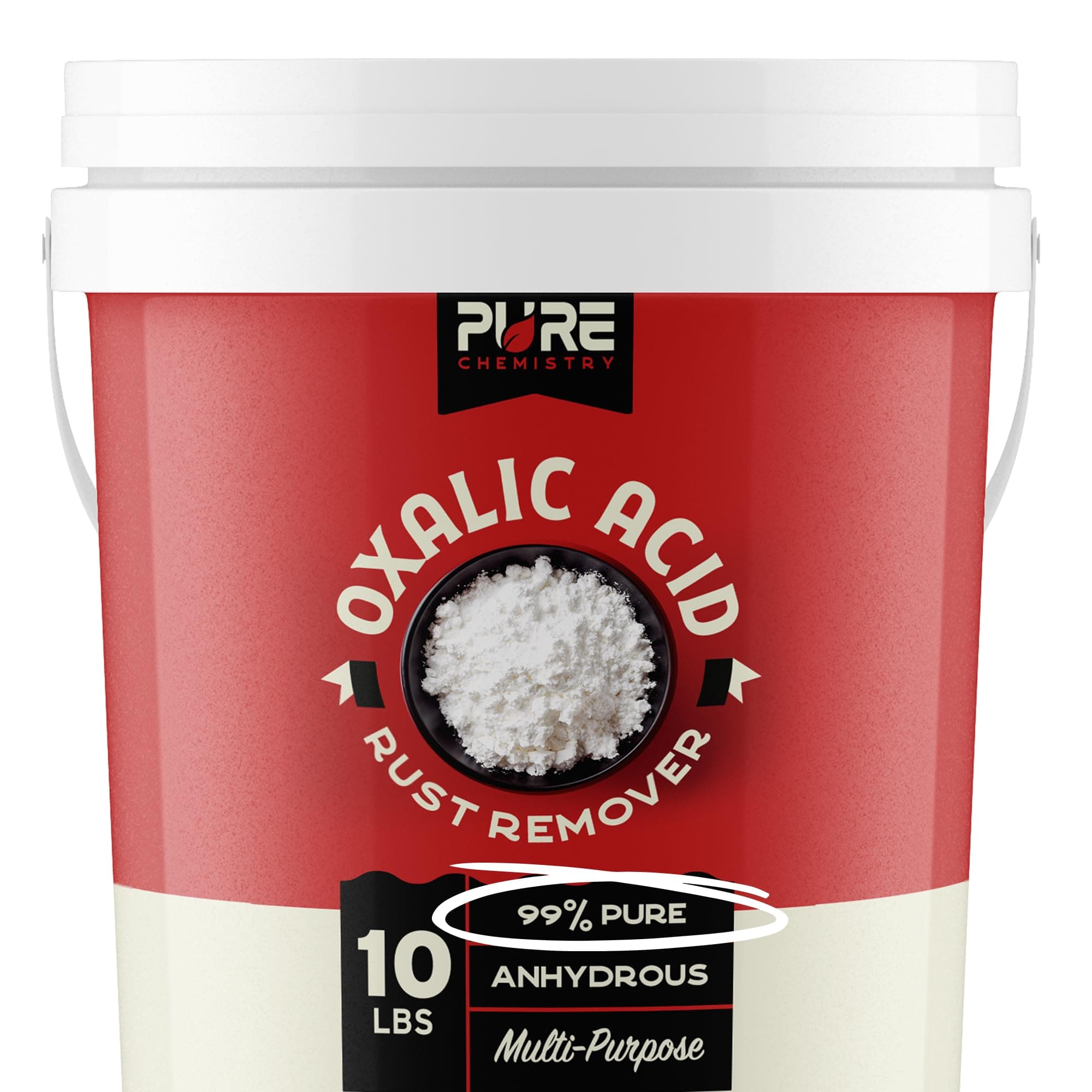 Oxalic Acid Fine Powder, 99% Pure, Multi-Surface Rust and Water Stain Remover, Wood Bleach and Brightener for Decks, Hardwood Floors, Furniture, 10.1 lbs (160 oz), Pack of 1