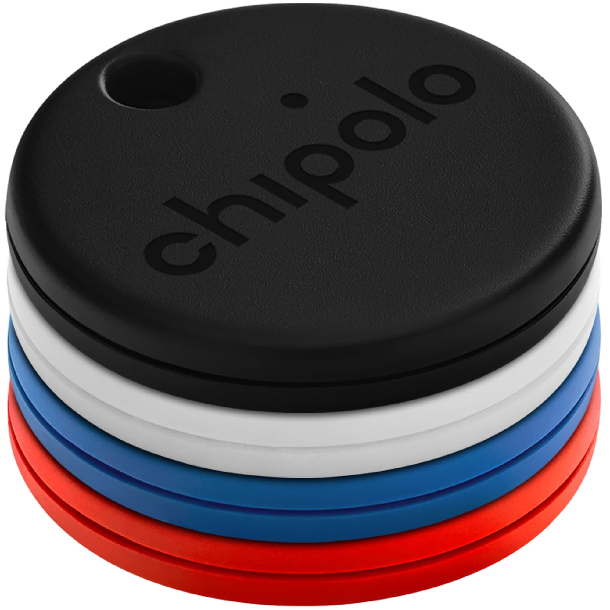 CHIPOLO ONE (2020) - Loudest Water Resistant Bluetooth Key Finder with Replaceable Battery (ONE 4 Pack, Multi-Coloured)