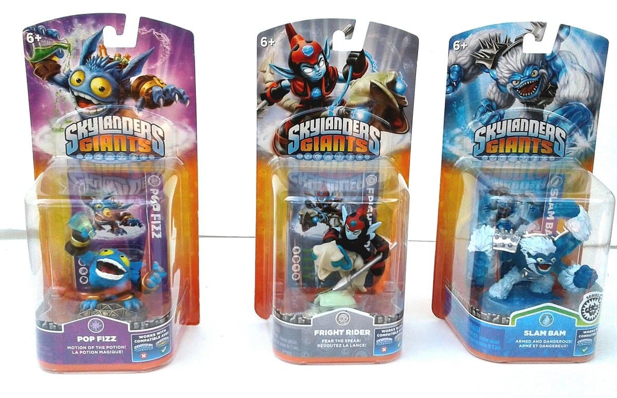Skylanders Giants: Three (3) Figures Pack ● Series 2 : Pop-Fizz + Fright Rider + Slam Bam