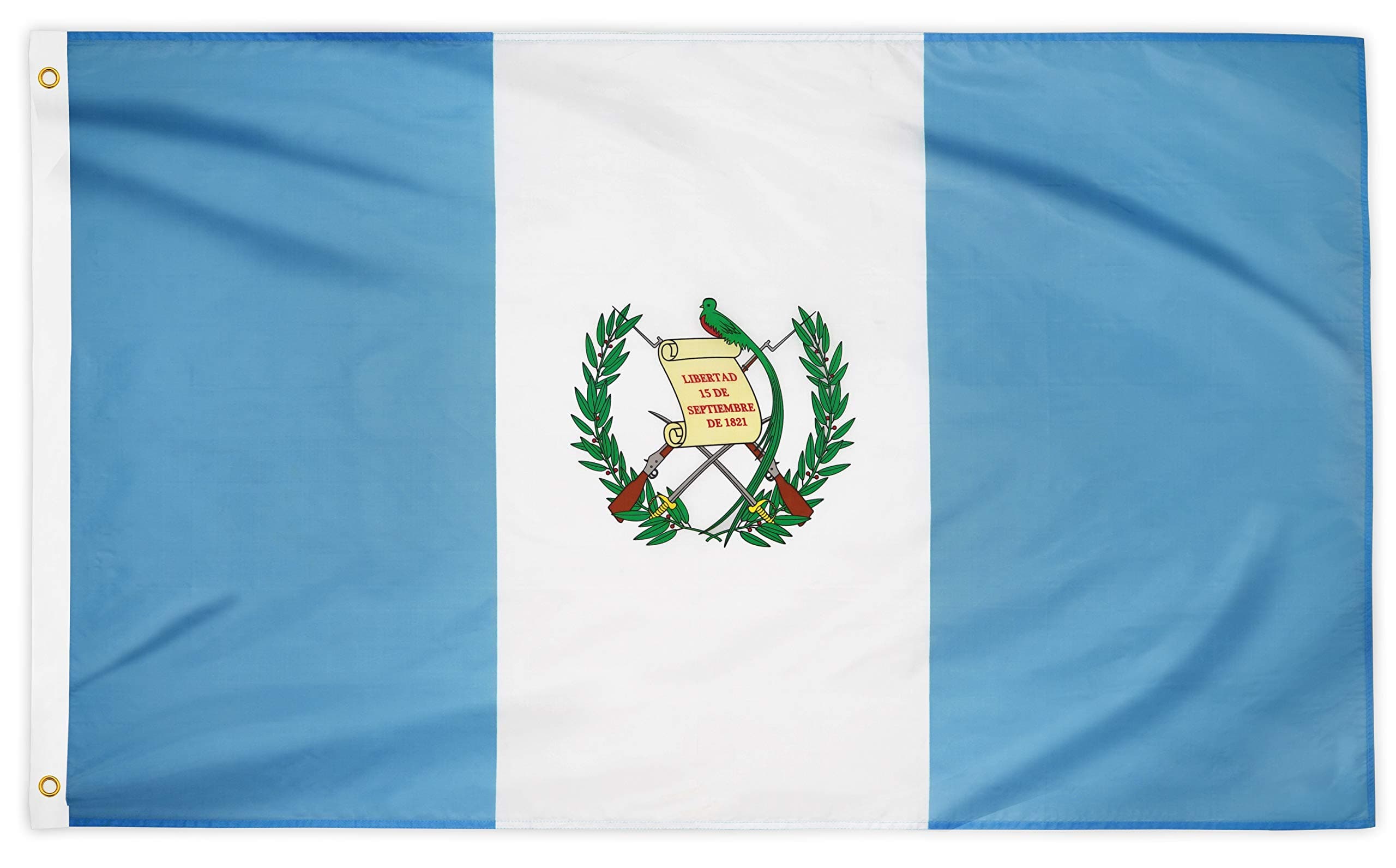DANF 2 Pack Guatemala Flag 3x5 Ft - 100D Thicker Polyester - Guatemalan National Flags Double Stitched Quality 3 X 5 Feet with Brass Grommets Indoor & Outdoor Use