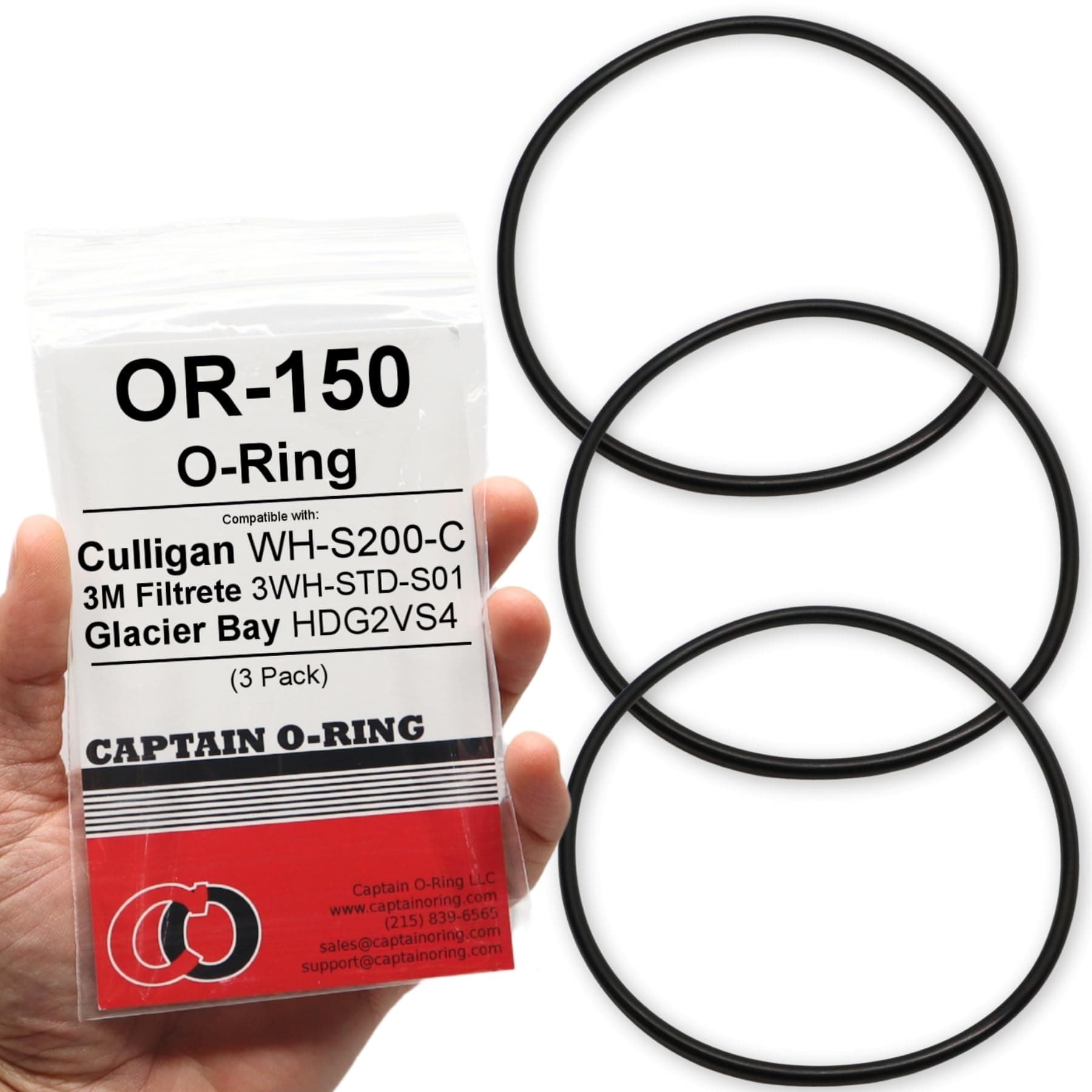Captain O-Ring - Culligan OR-150 Replacement Water Filter Housing ORing Gasket Seal (3 Pack)
