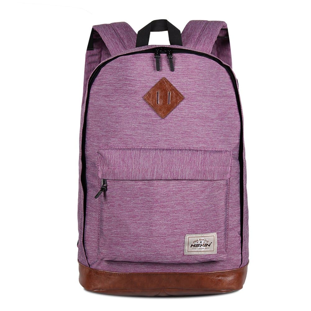 HEXIN Canvas Backpack College School Computer Laptop Weekend Bag Rucksack Daypack