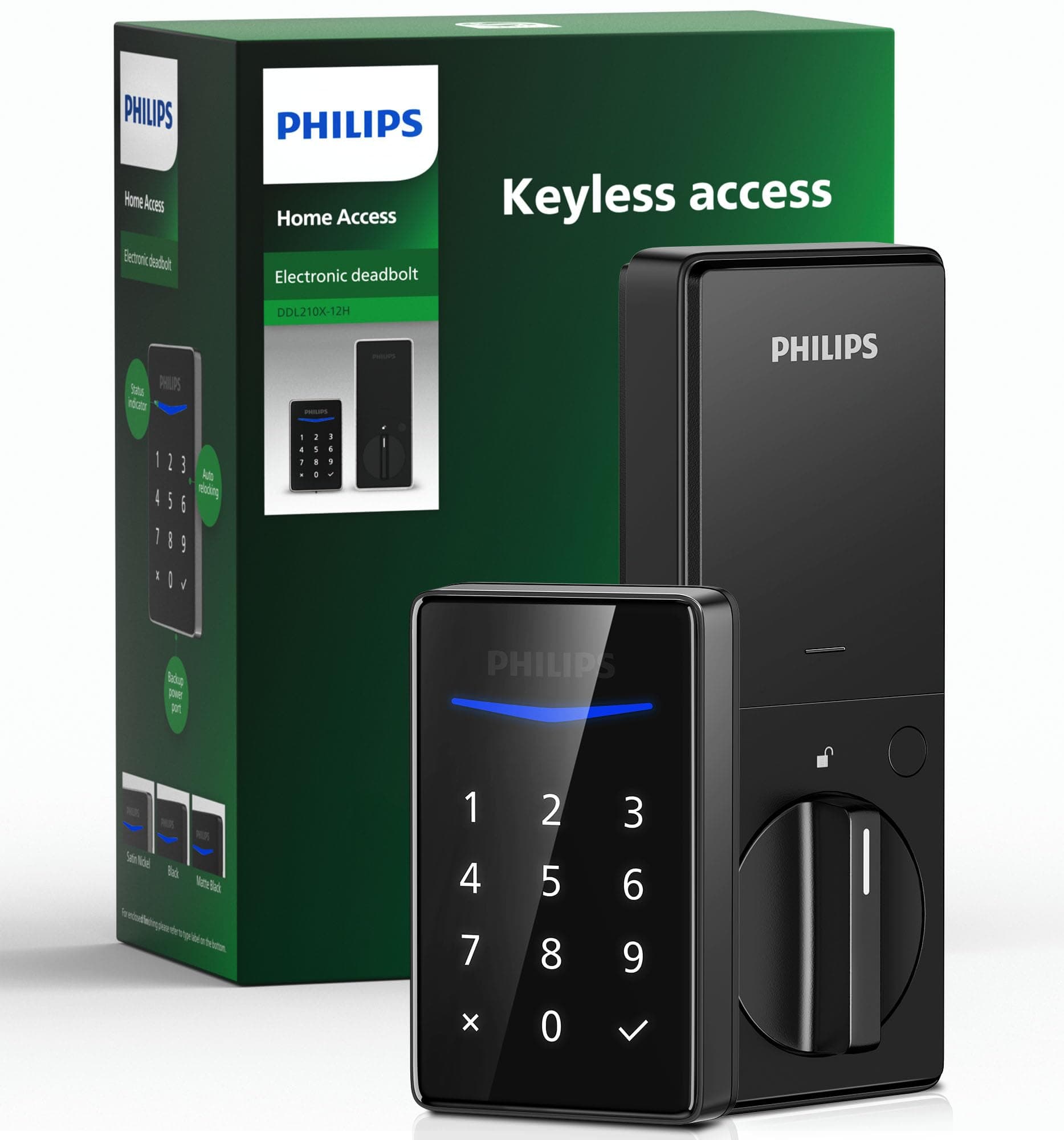 Keyless Entry Door Lock - Generate One-time Code Remotely Nonconnected- Touchscreen Keypad Standalone Deadbolt Lock - Matte Black