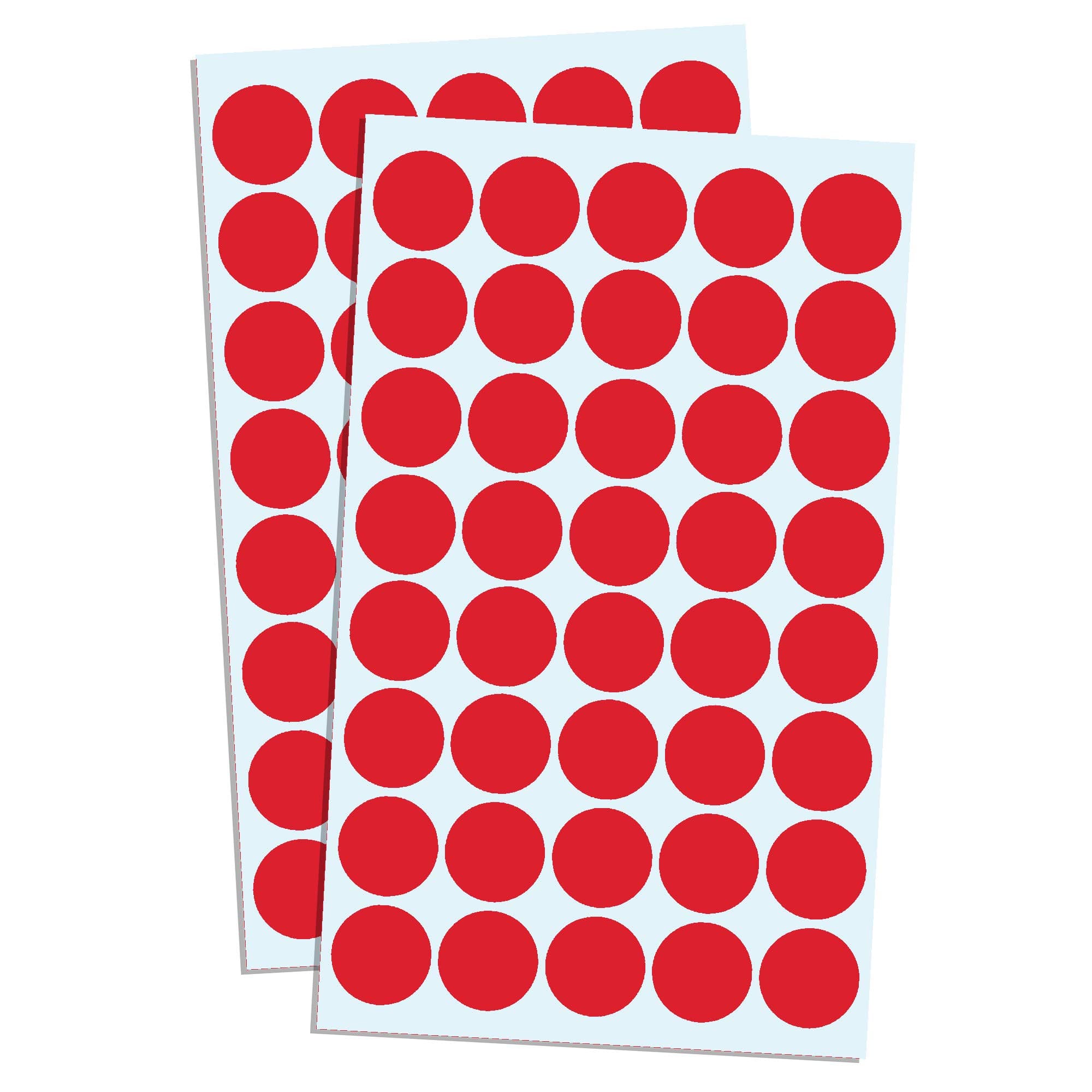 – 2000 Pieces, 20mm - Red Dot Stickers, Sticky Dots Round Circle Spot Labels