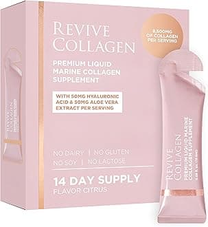 Revive Collagen Premium — Hydrolyzed Marine Collagen Drink for Women, 8,500MG, with Hyaluronic Acid, Aloe Vera Juice, Supports Skin Wellness & Hydration, Hair & Skin, Lemon & Lime Flavour — 14 Sachets
