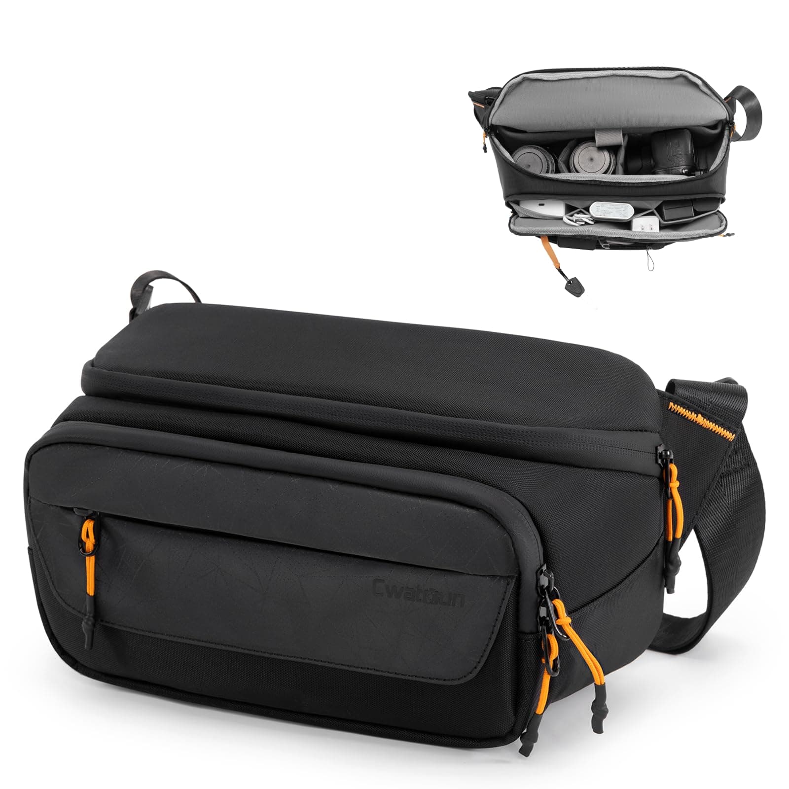 Camera Sling Bag Small, DSLR Compact Camera Shoulder Bag Crossbody, Photography Bag Case Purse for Canon Nikon Sony Fuji DSLR/SLR/Mirrorless Cameras