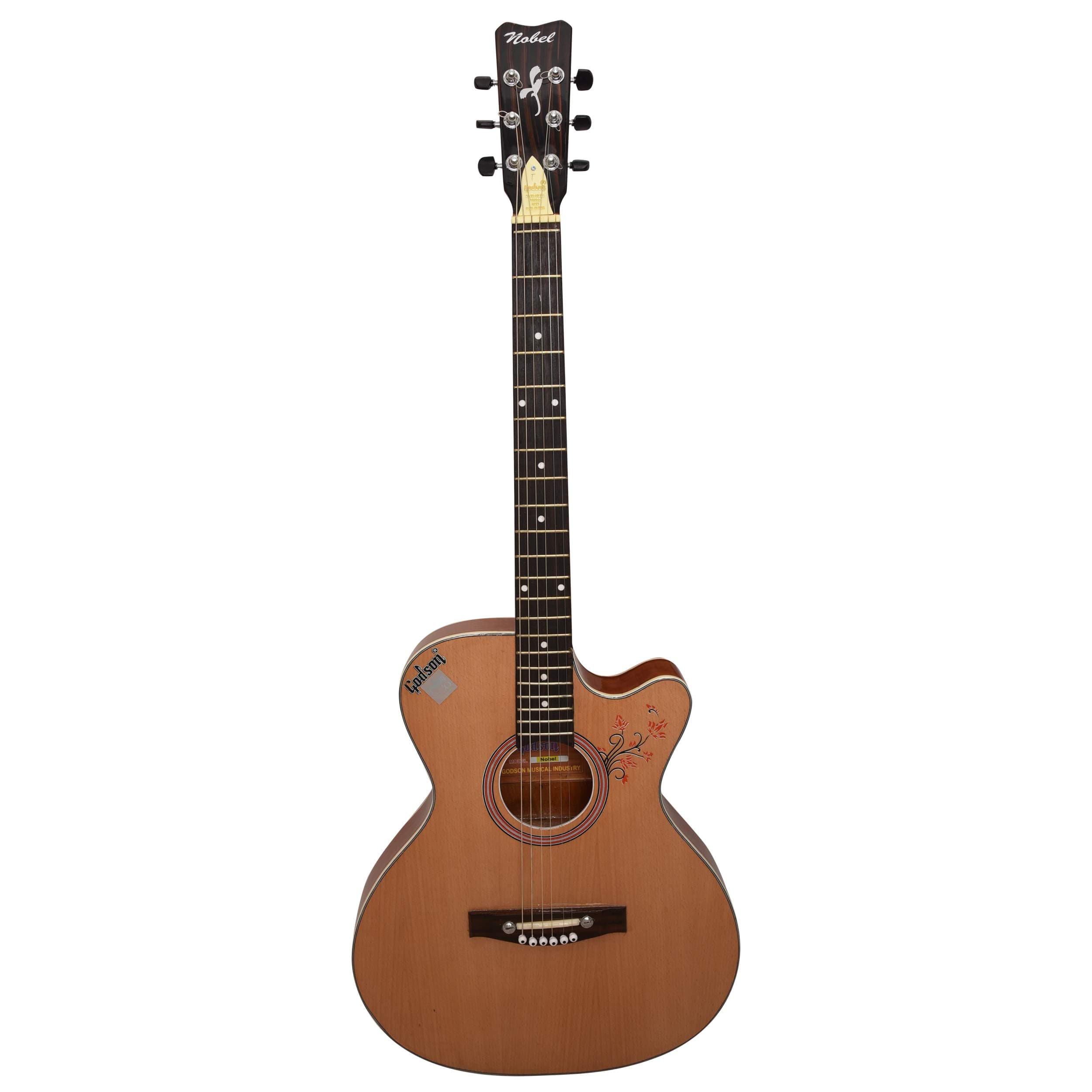 Godson Nobel Natural 6-String Cut-A-Way Right Hand Acoustic Semi-Electric Guitar (Touch Pickup) with Free Bag Ver-1.0