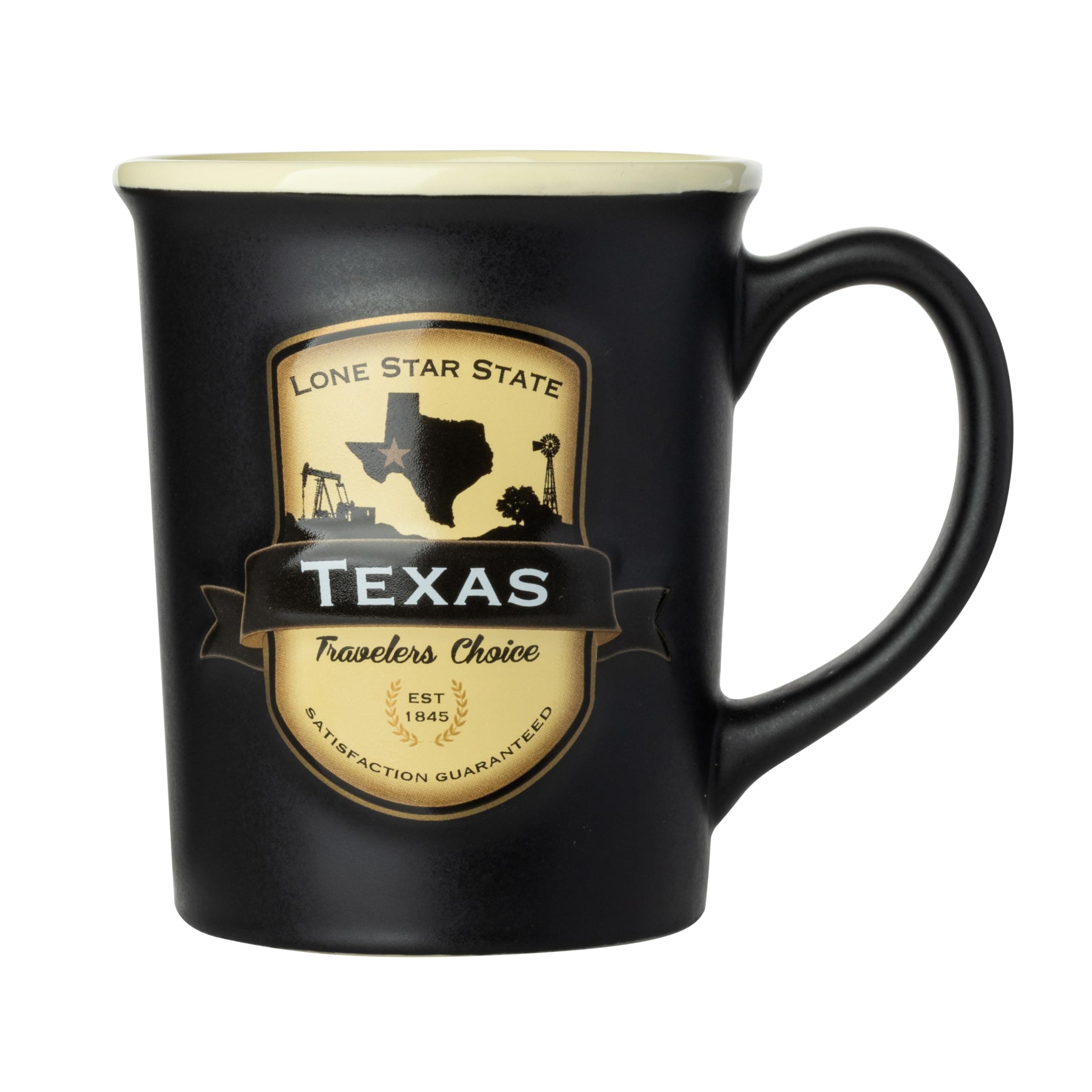 Americaware Texas Emblem 18oz Ceramic Coffee Tea Mug Cup 5 Inches Long By 4.75 Inches Tall By 4 Inches in Diameter. by Americaware Inc.