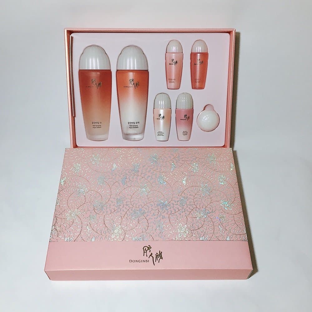 Korea Cosmetics KGC DONGINBI Red Ginseng Aqua Basic Set(2Items/ Softner, Emulsion)+Gift(5Items)