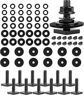 T Slot Bolts for Roof Rack Cross Bars, Platform, Cargo Basket, Stainless Square T Track Bolt Adapter to Secure Bike/Ski/Kayak Rack, Solar Panel, Awning, 4mm Thick