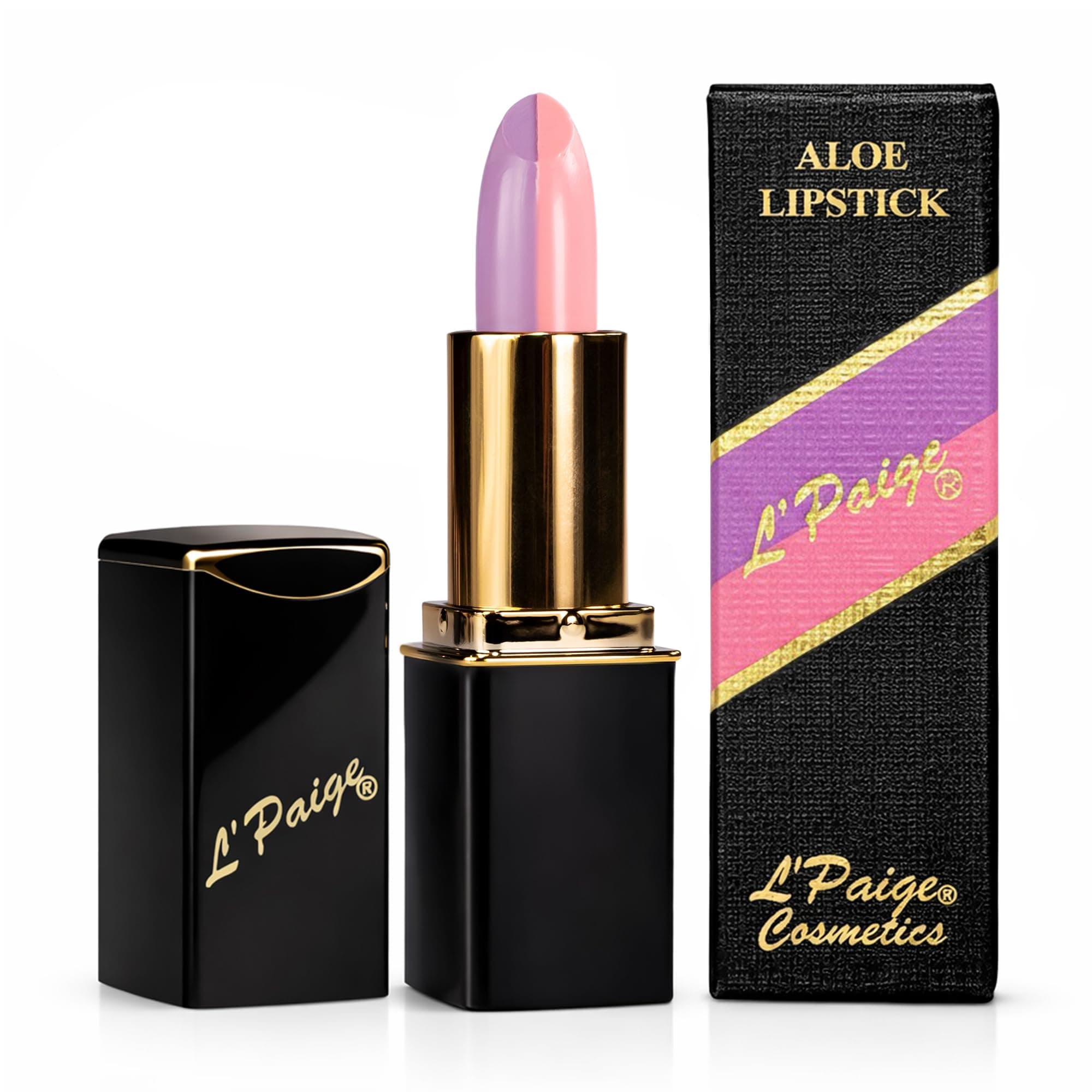 Split-Stick Lipstick – Pink/Orchid, Dual-Sided Aloe Vera-Based Hydrating Creamy Formula, Long-Lasting Smooth Wear, Buildable Color with Soft Vibrant Finish for Daily Use, Shade L08