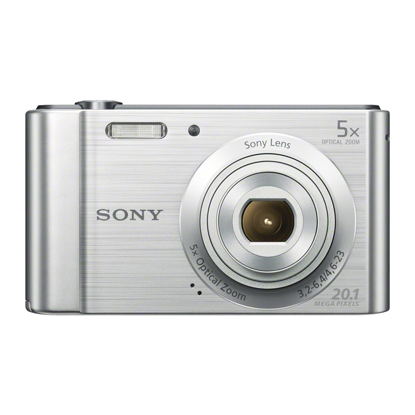 Sony DSC-W800 Digital Compact Camera (20.1 MP, 5x Zoom, 2.7 LCD, 720p HD, 23 mm Sony G Lens) - Silver