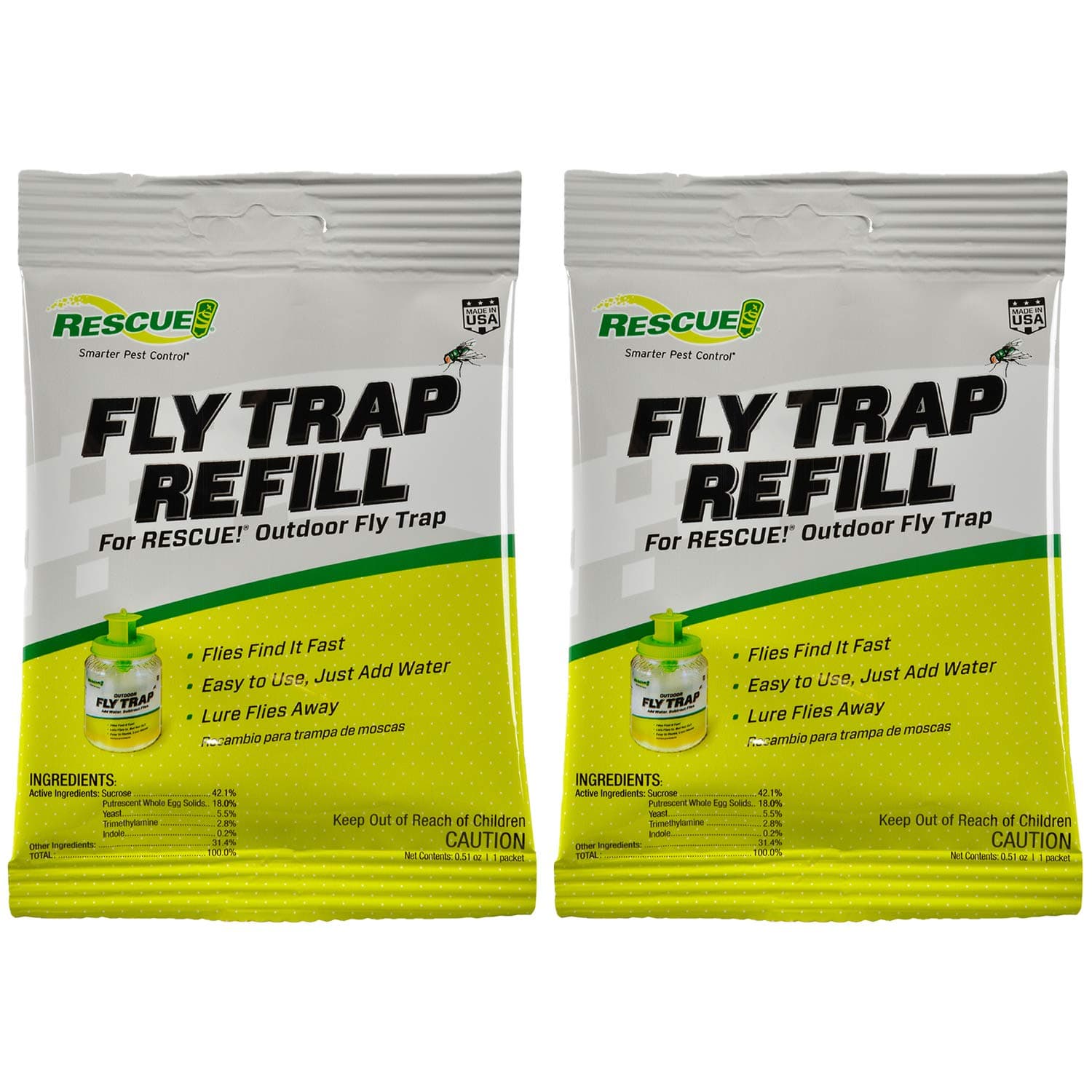 Reusable Fly Trap Bait Refill – Outdoor Use - 2 Pack