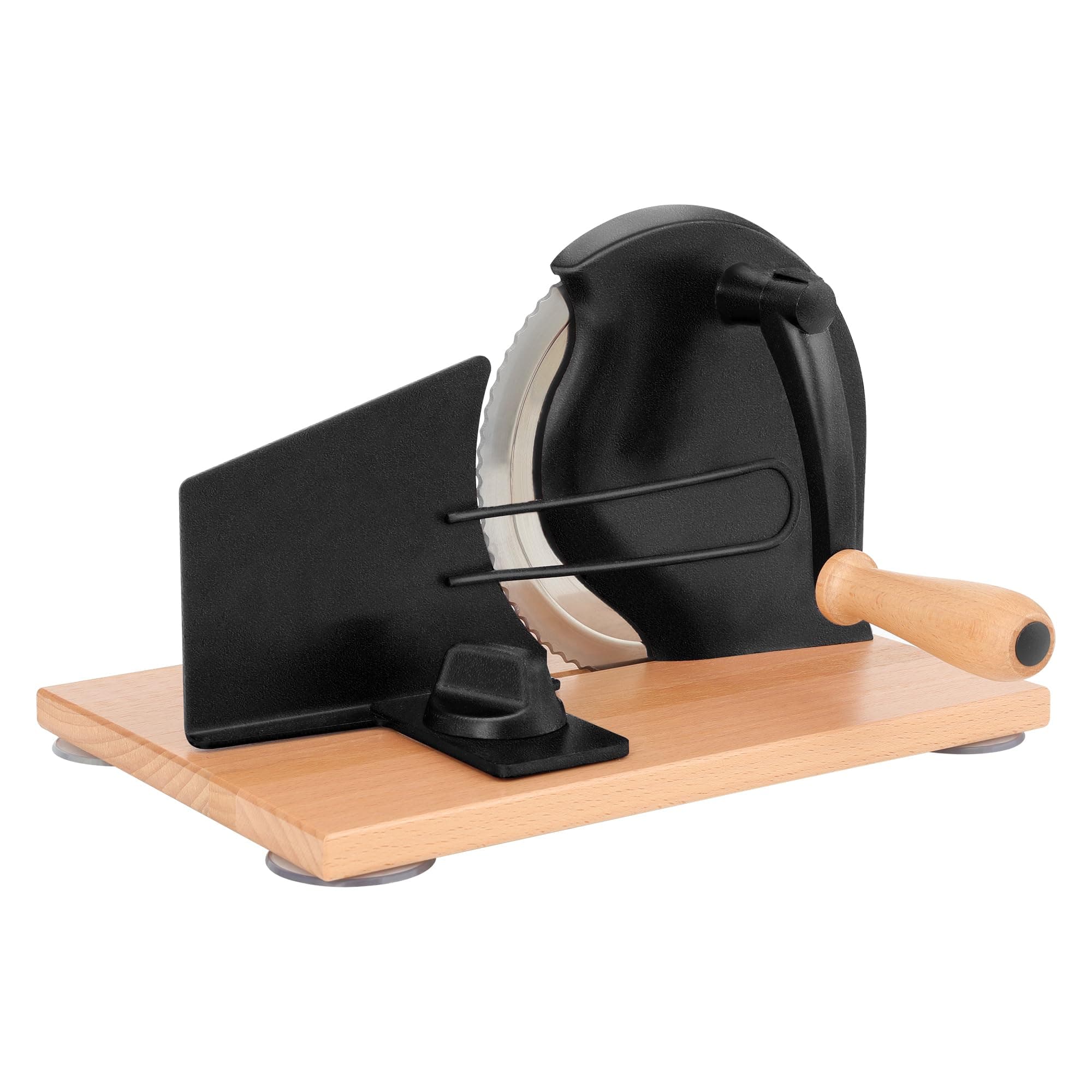 CAWIU Manual Bread Slicer with Hand Crank- Adjustable Thickness Bread Cutter for Even Slices, Perfect for Homemade Sourdough, Sandwich, and More, Black