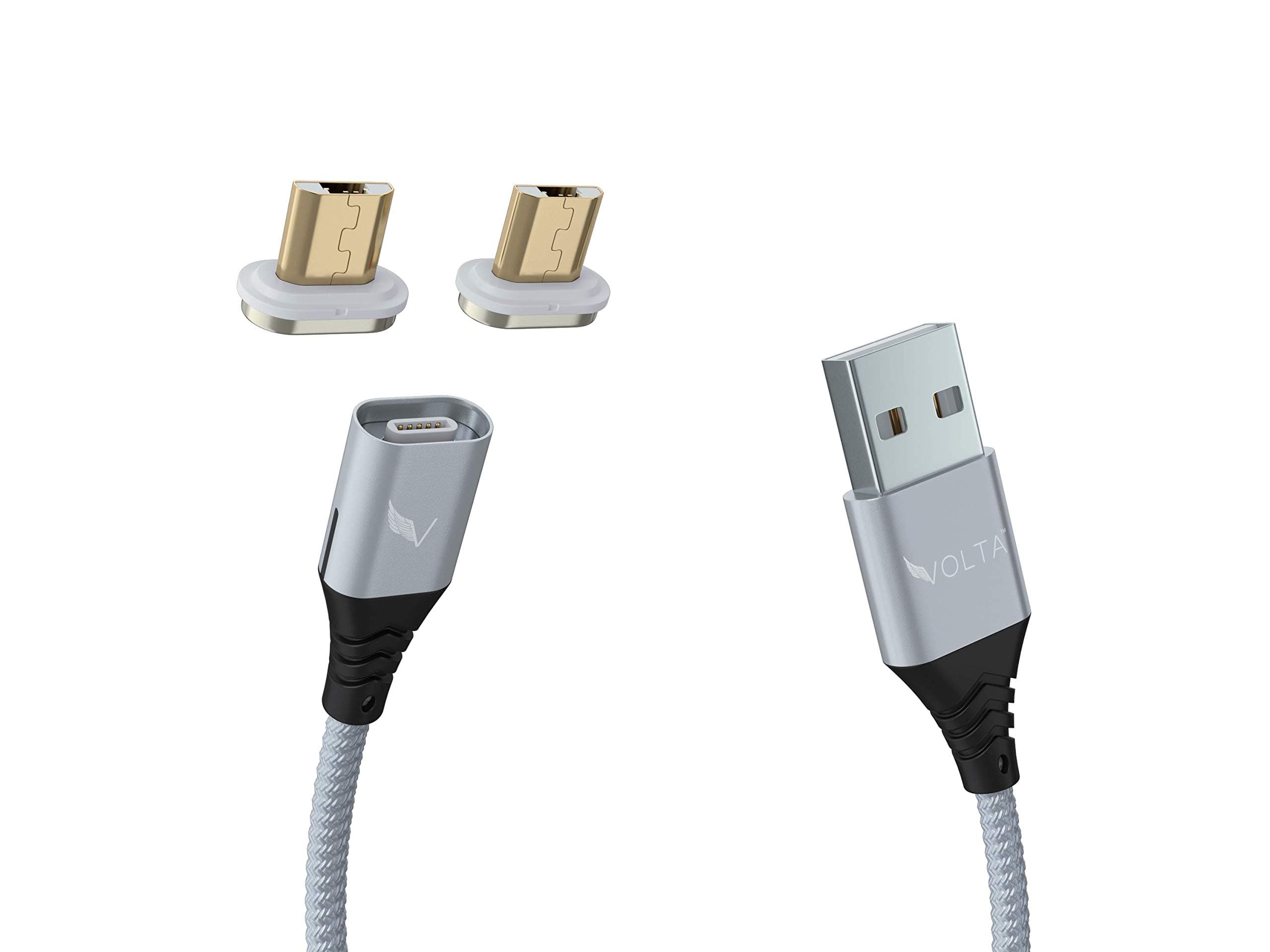 VOLTA Charger 2.0 Cable Set - 5A, Quick Charge 3.0, VOOC Flash Charge, Magnetic Universal Cable - 2X Micro USB Tips