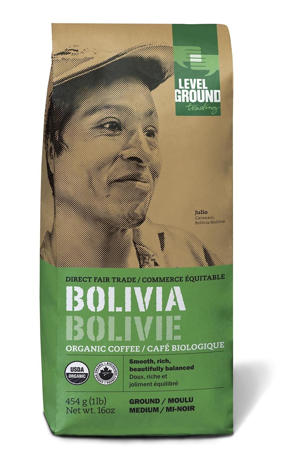 Level Ground Bolivia Medium Ground Coffee 1 Pound
