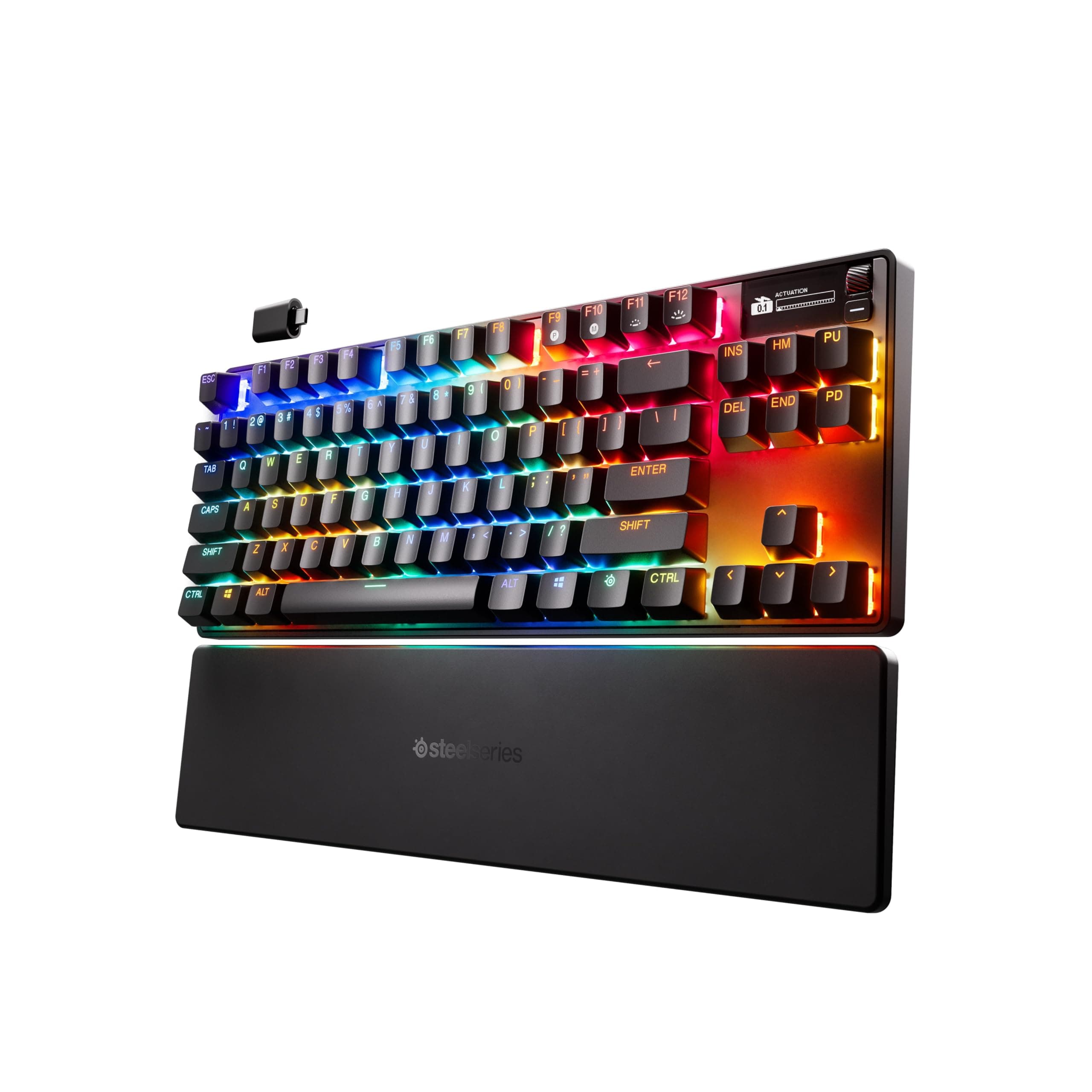 SteelSeries Apex Pro TKL Wireless Gen 3 - Wireless Gaming Keyboard - Adjustable Actuation Hall Effect Switches; Game-Ready Presets - Rapid Trigger, Protection Mode, Rapid Tap/SOCD - American QWERTY