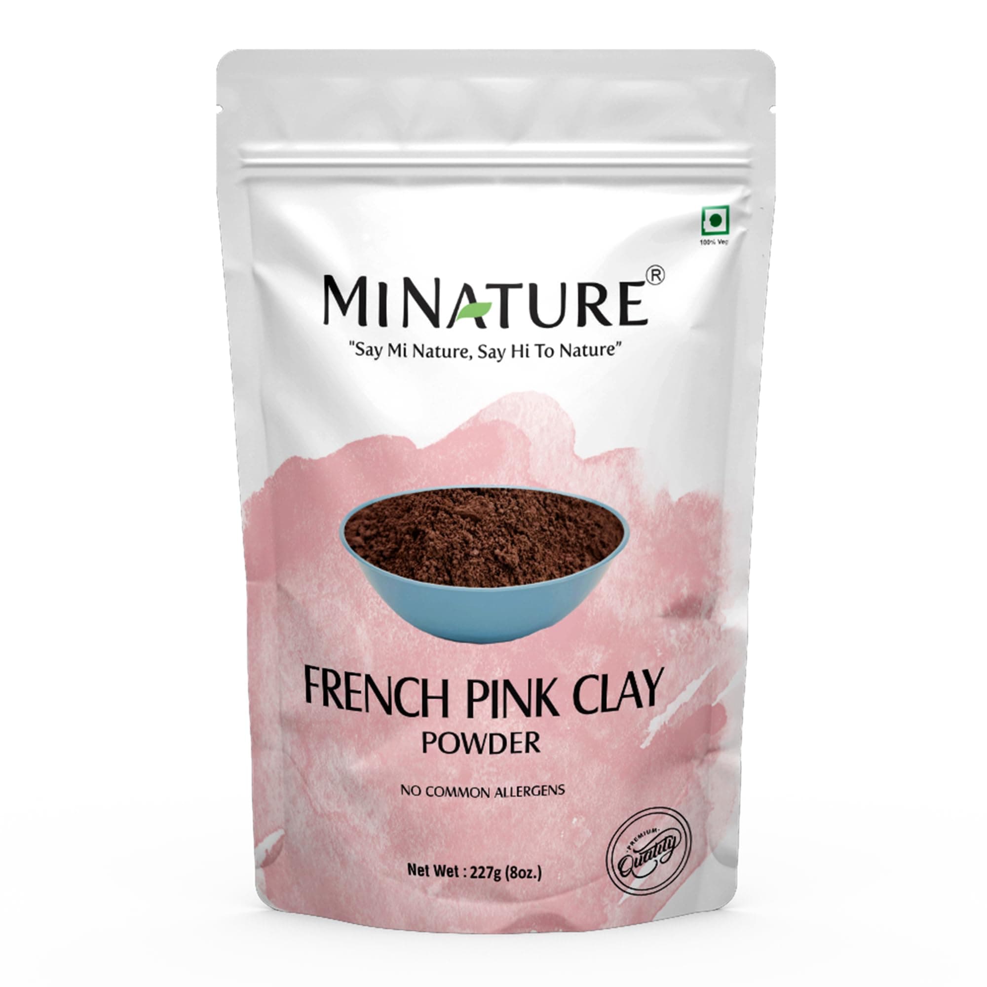 minature French Pink Clay powder| 227g(8 oz) (½ pound) | Montmorillonite Pink-Clay | French Rose Clay | Face mask | natural powder