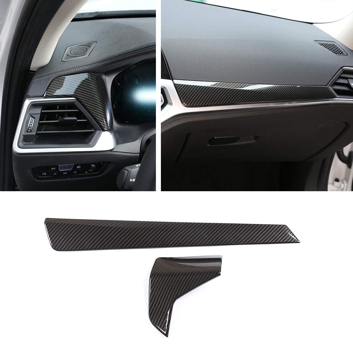 ABS Car Center Console Dashboard Decoration Panel Trim For BMW G20 G28 325li 3 Series 2019 2020 (Carbon Fiber)
