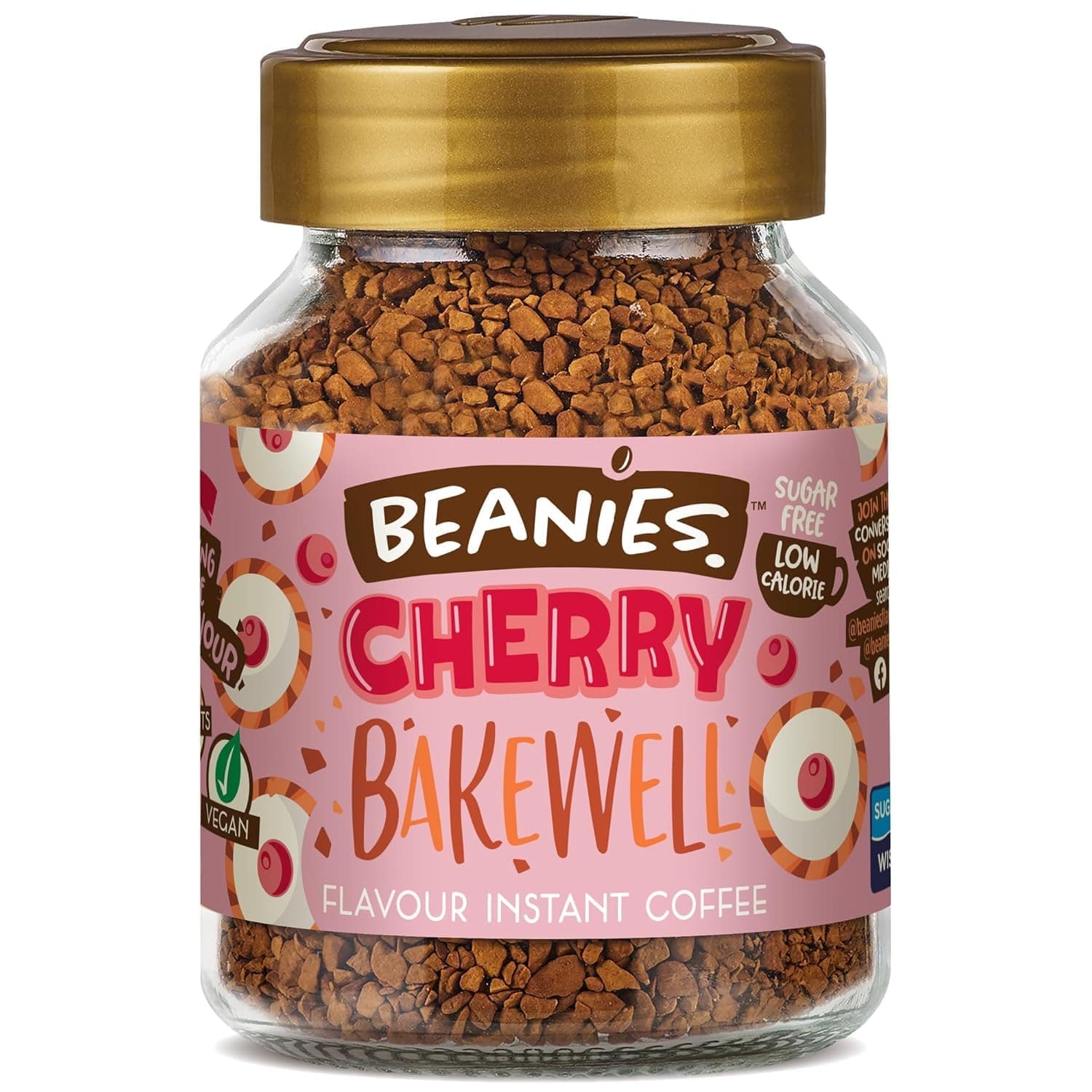 Beanies Cherry Bakewell Instant Flavored Coffee, 50g