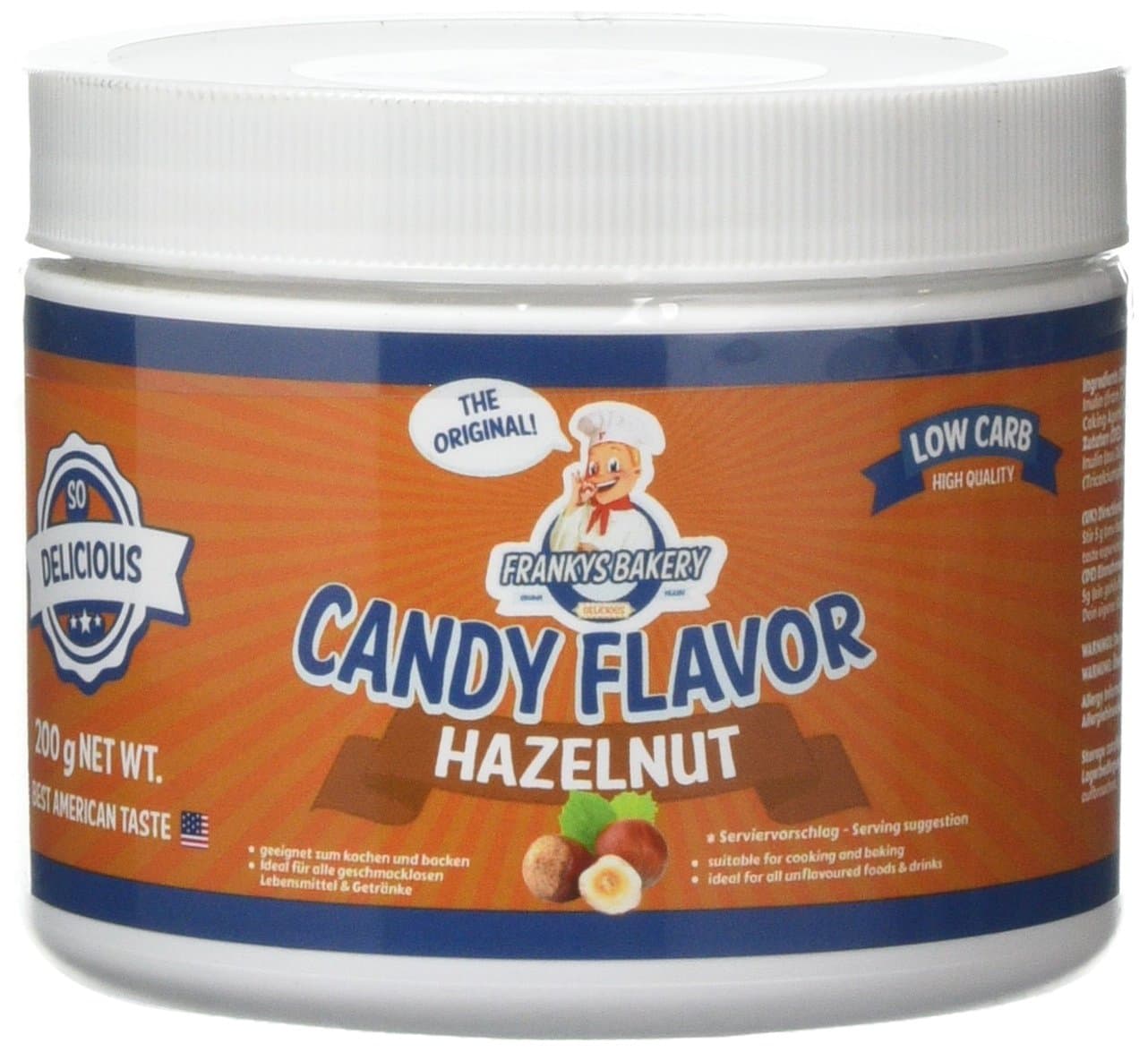 Frankys Bakery Candy Flavour Powder, Hazelnuts, 200 g