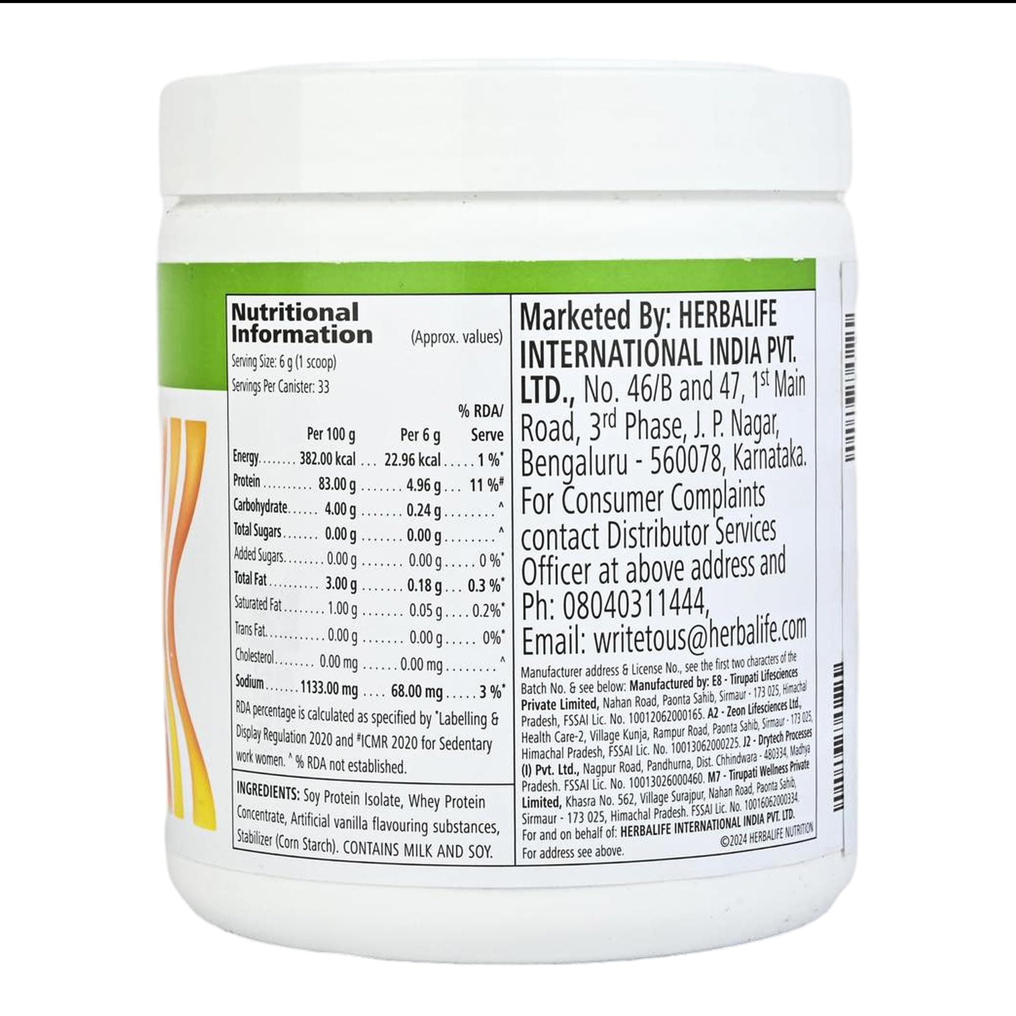 Herbalife Formula 1(Vanilla) with PPP(200gm)+Afresh(Ginger)