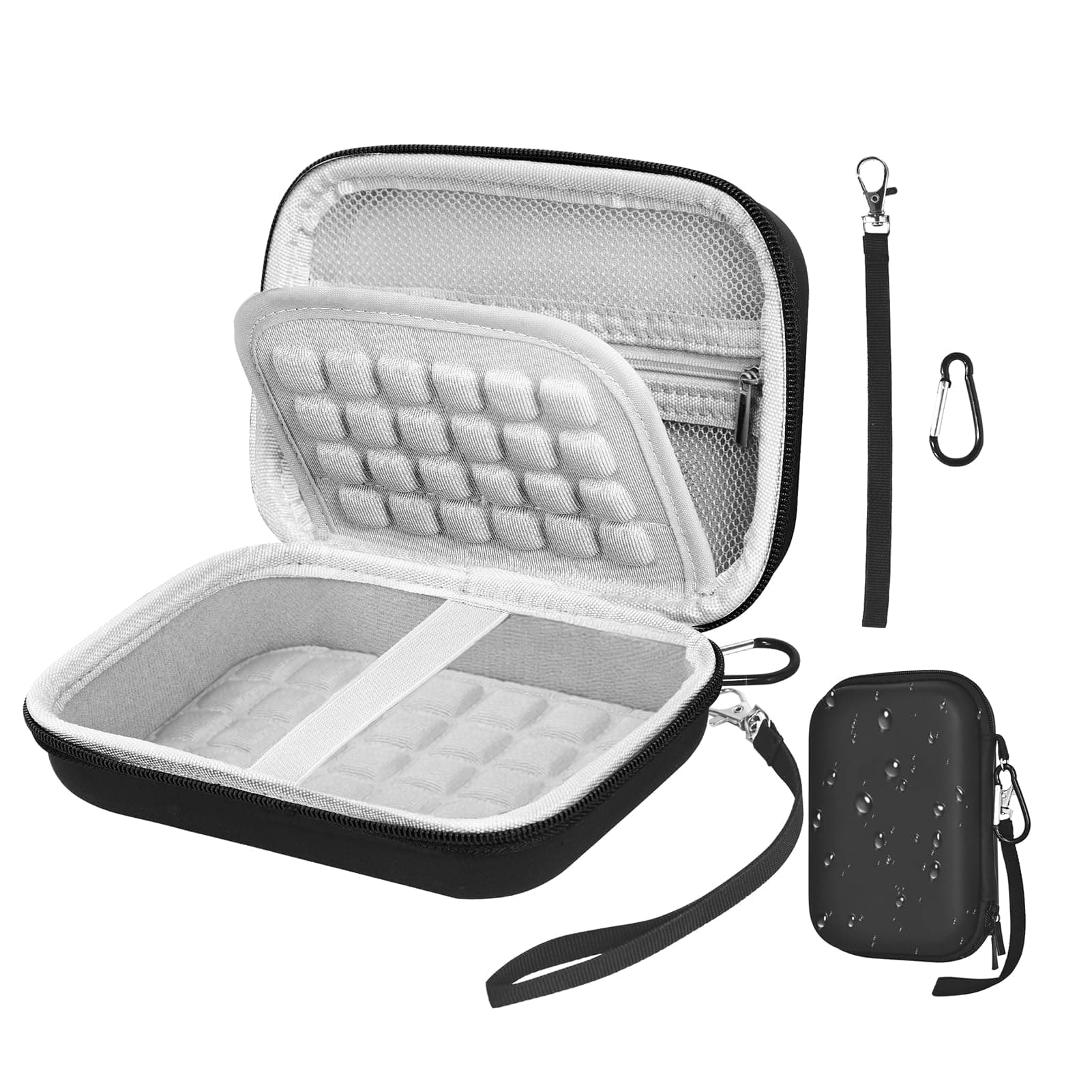 Digital Camera Case, Small Camera Bag(Fit Camera Size<6"x4"x1") for Canon PowerShot ELPH 180/Sony DSCW800 830/CAMKORY/Kodak Pixpro, Camera Carrying Case with EVA Anti-Shock Bubble(Case Only)