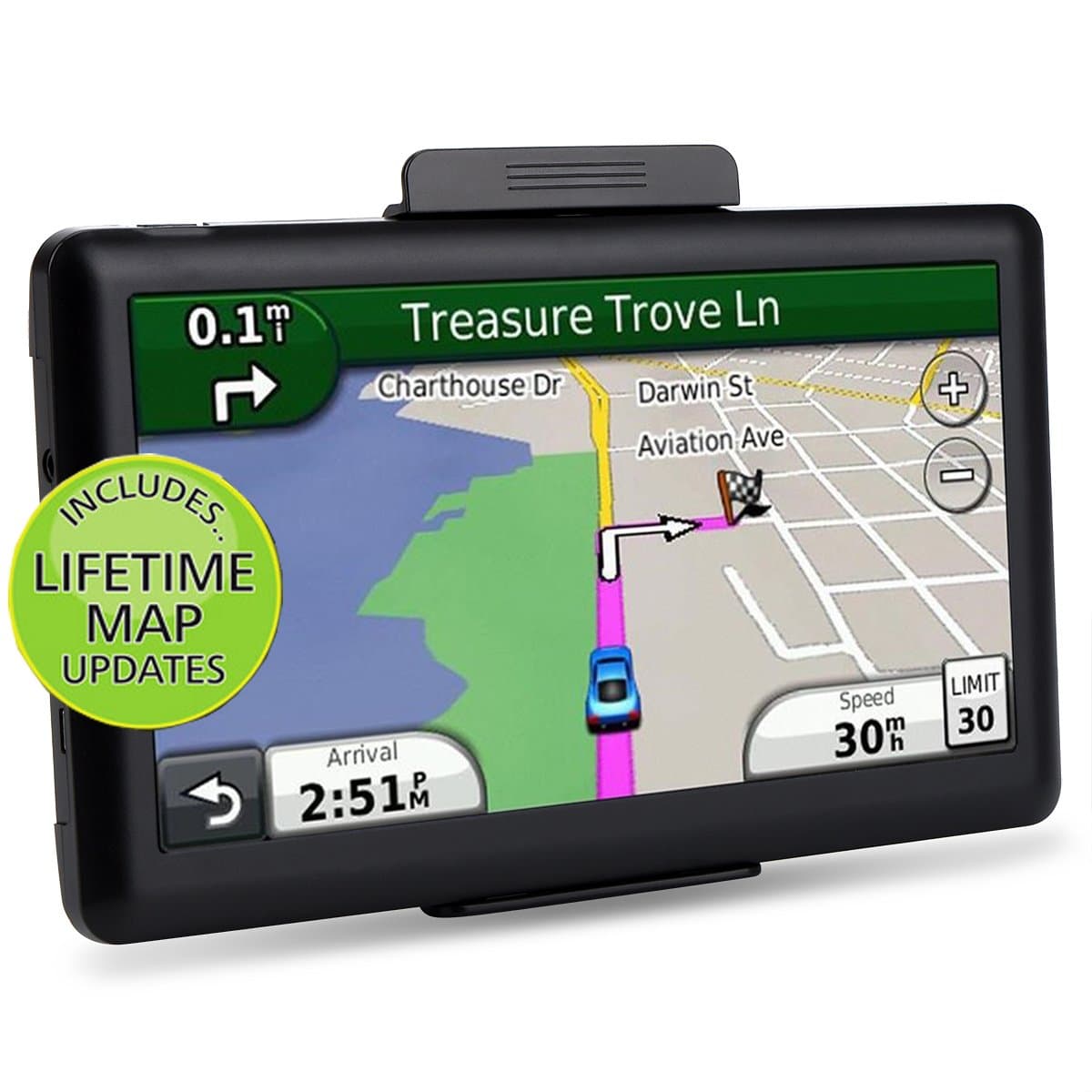 Latest Maps Car GPS Navigation Touch Screen 8GB 7 inch Voice Reminding Vehicle GPS Navigator System with Lifetime Map