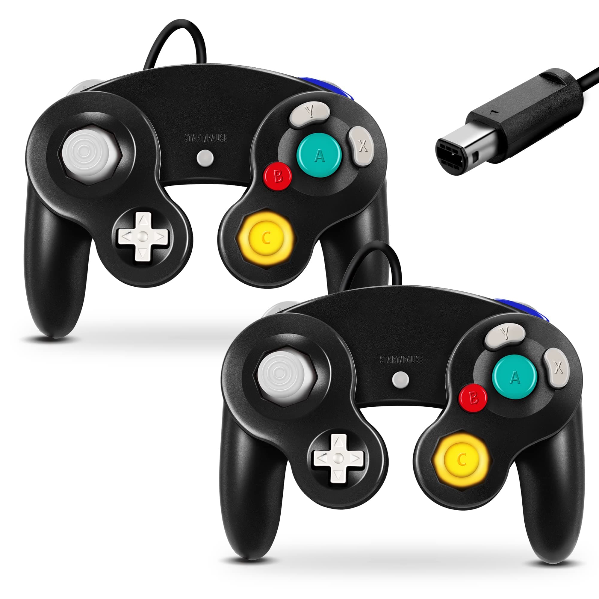 TRVL FIELDER GameCube Controller 2 Pack Classic Wired Controller for Wii Nintendo Gamecube