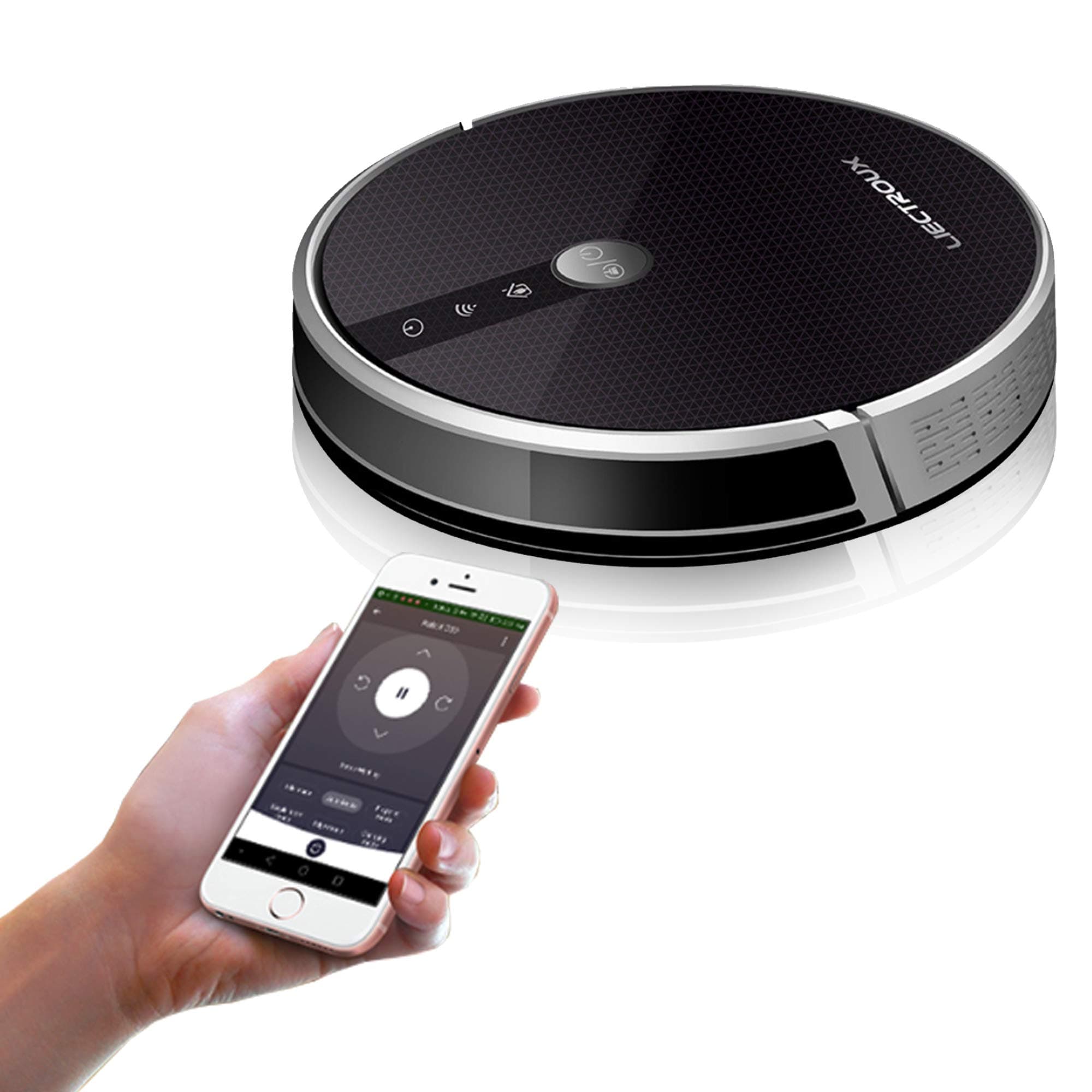 Liectroux Robot Vacuum Cleaner (C30B) Automatic Floor Cleaner Quiet Self Charging and Programmable Cleans Hard Floors to Medium Carpets Compatible With Alexa