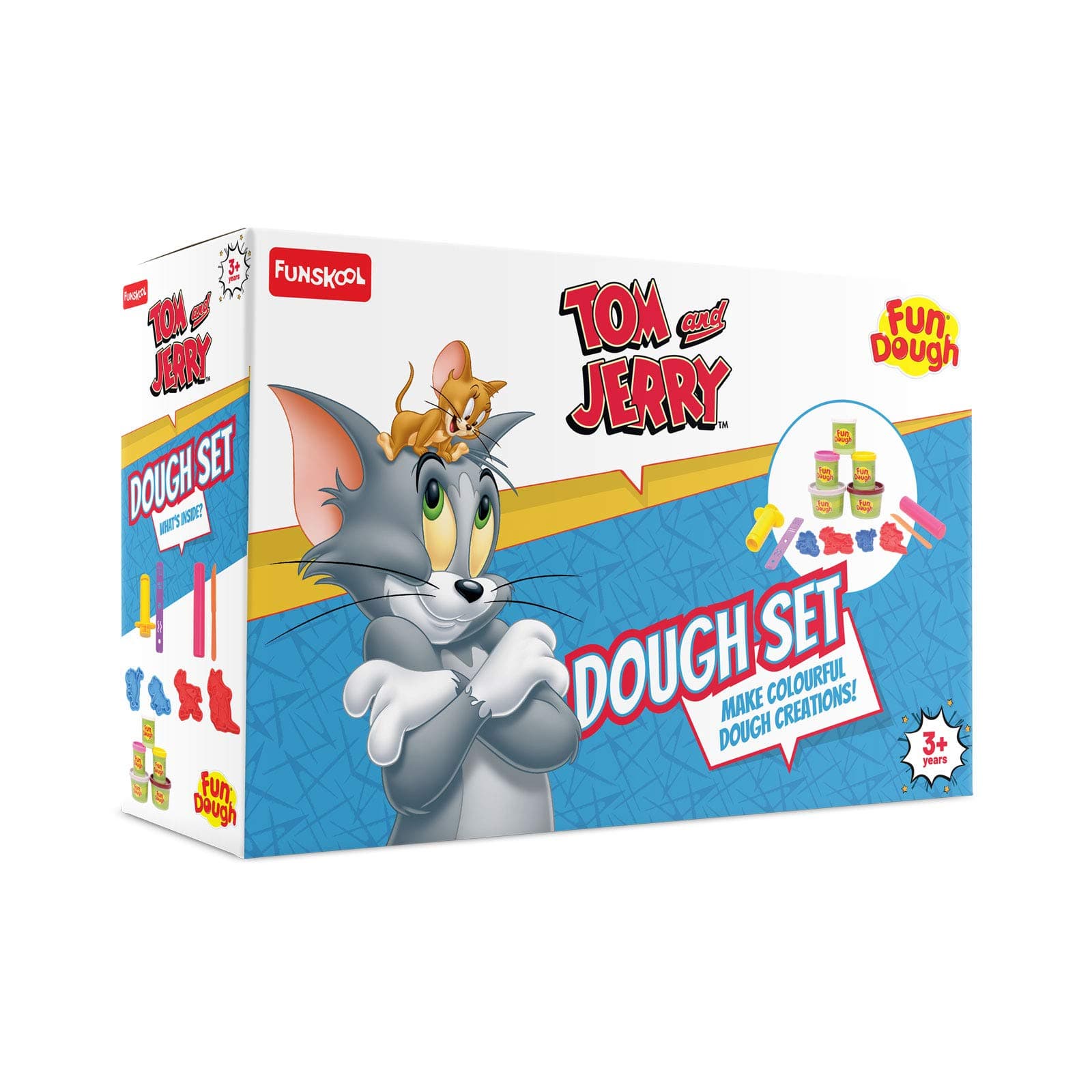 Fundough Tom & Jerry Dough Kit, Multicolor