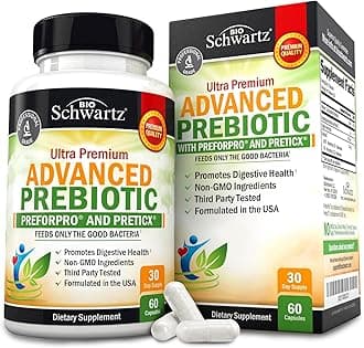 Advanced Prebiotics for Digestive Health - Fast Acting Gut Health Supplement with Clinically Validated Prebiotics for Women & Men for Healthy Gut Flora Bloating & Immune Support - 1 Month Supply