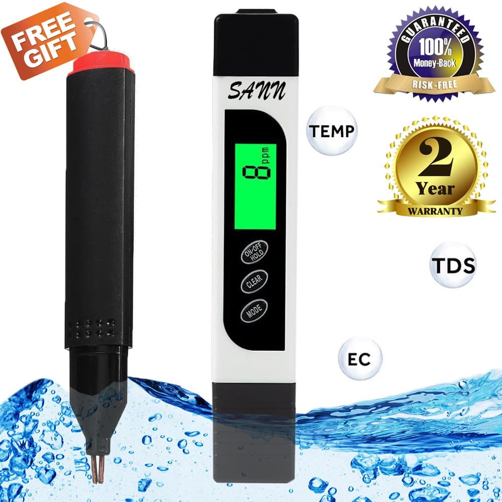 TDS Meter Digital Water Tester EC & Temperature Meter 3 in 1 Range at 0-9990,PH Meter for Water Accurate and Reliable,PH Tester Digital for Drinking Water, Aquariums, etc
