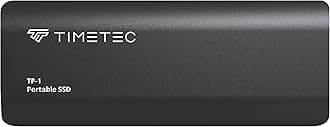 Timetec Portable External SSD USB3.2 Gen2 Type C Up to 560MB/s Ultra-Light Aluminum Mini External Solid State Drive with USB C to A Cable/USB A to C adapter Desktops/Laptop/Mac/Mobile- Black (256GB)