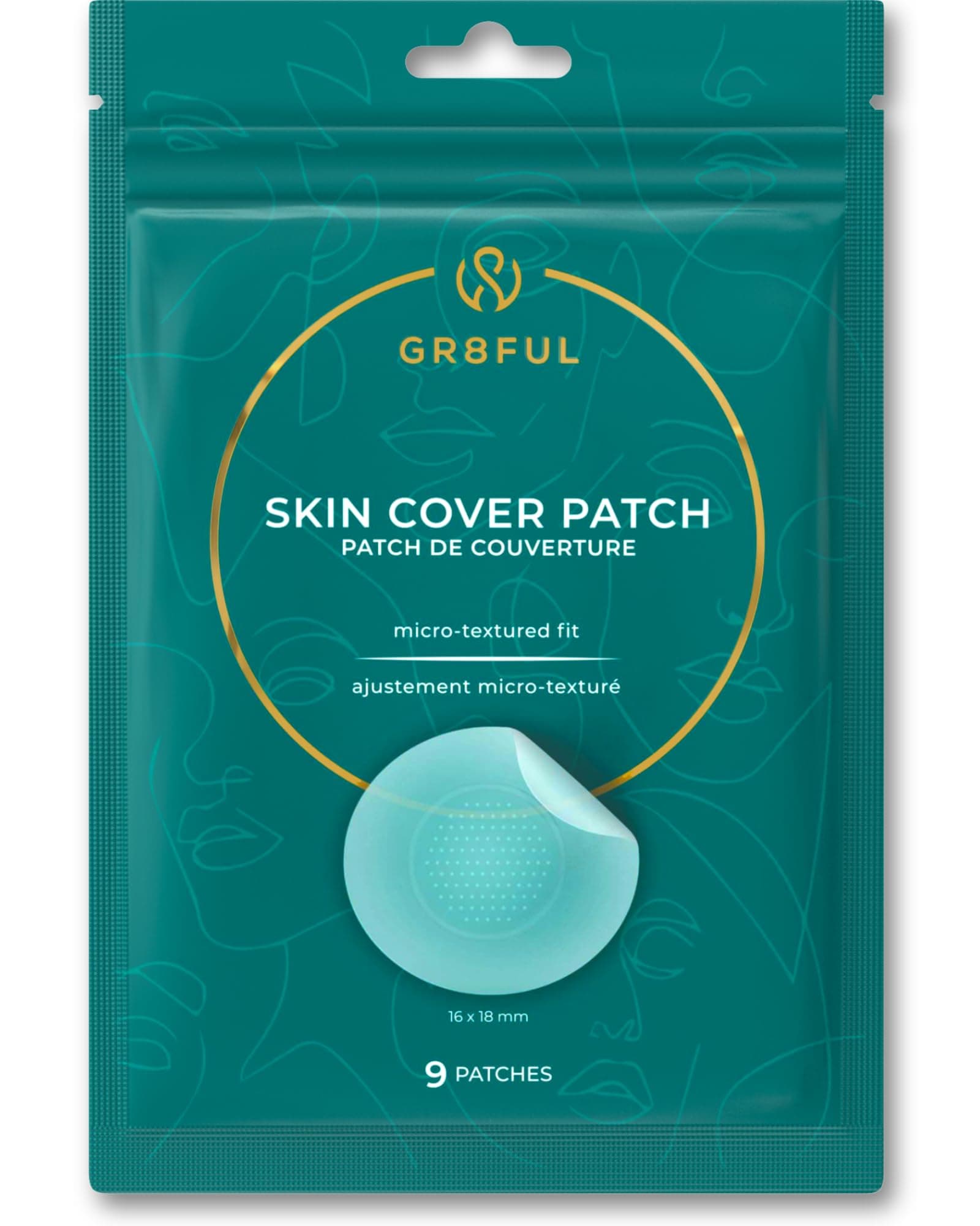 GR8FUL Deep Acne Clarifying Microneedle Pimple Patch with Tea Tree & Salicylic Acid (9 Patches) Early-Stage & Cystic Acne Spot Treatment - Microneedling Blemish Zit Cover Stickers