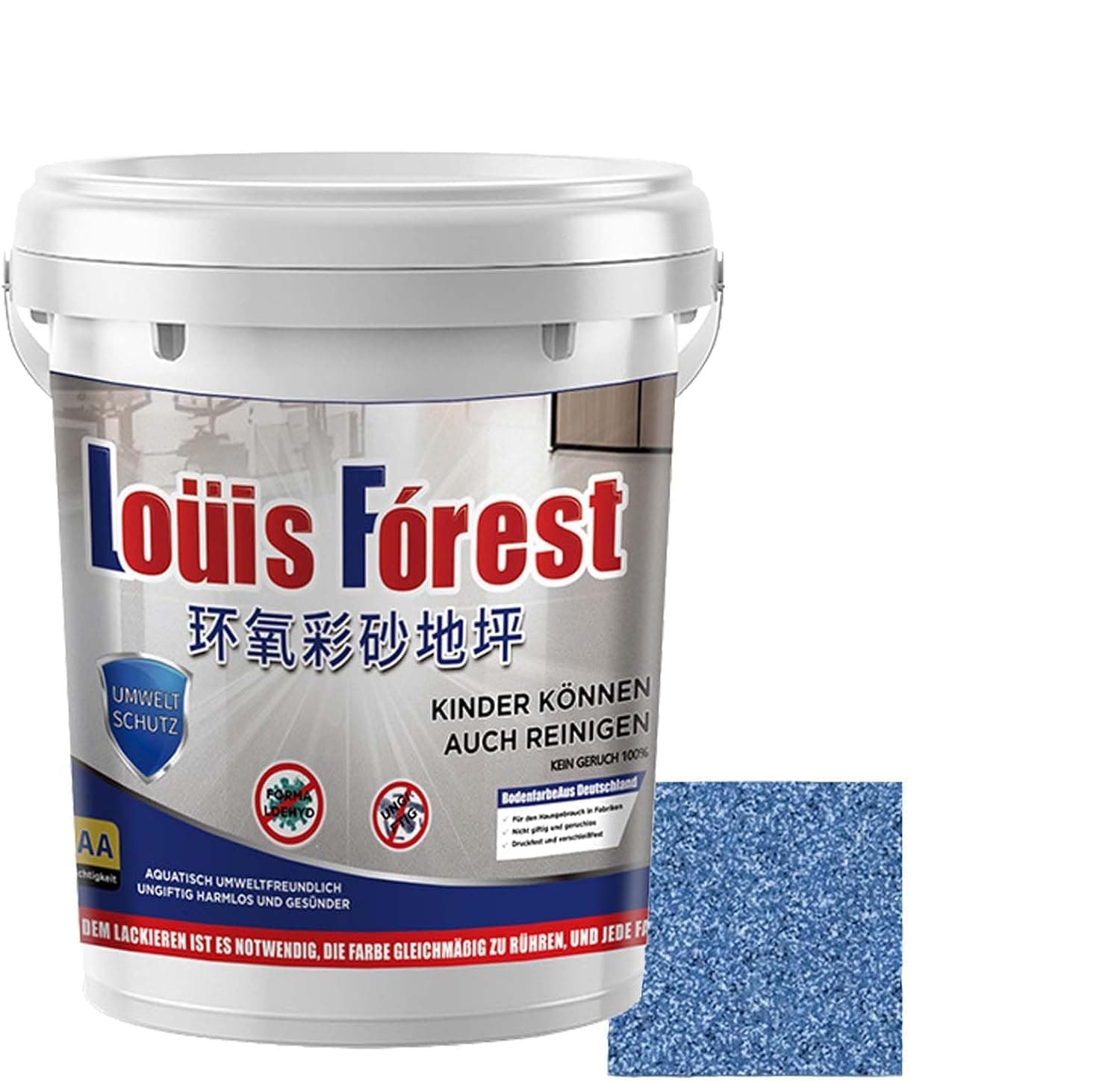 Generic High-Gloss Marble Effect Epoxy Floor Paint, 1KG, Water-Based, Quick-Dry, Non-Slip, Wear-Resistant, Self-Leveling, Waterproof, Indoor/Outdoor, Concrete, Tiles, Marble