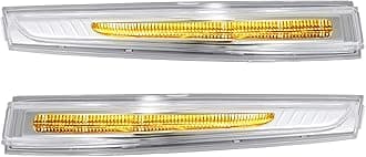 X AUTOHAUX 1 Pair Car LED Front Left Right Side Mirror Turn Signal Light No.87613-B8000/87623-B8000 for Hyundai Santa Fe 2014 2015 2016 2017 2018 2019