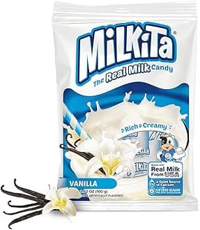 Creamy Vanilla Milk Candy – Low-Sugar Healthy Sweets with Real Milk for Kids & Adults – Fat Free & Gluten Free Candy with Calcium for Everyday Indulgence (25 Count Bag)
