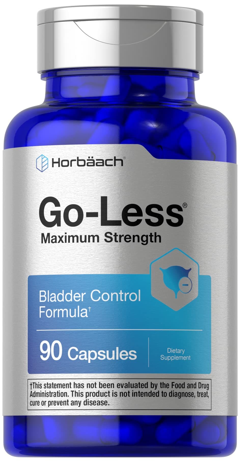 Go Less Bladder Control Supplement | 90 Capsules | Maximum Strength Pills for Women and Men | Non-GMO & Gluten Free Formula