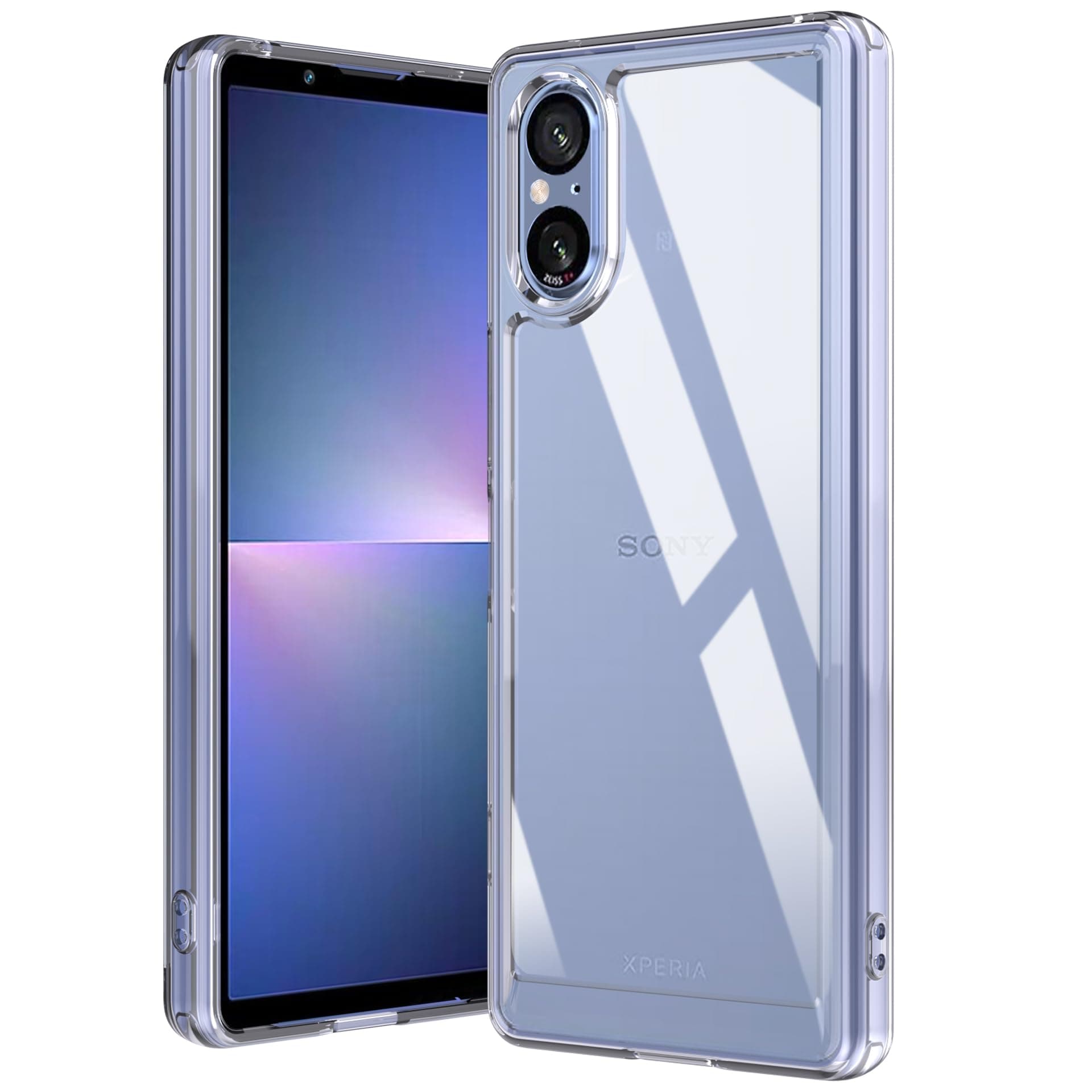 Sony Xperia 5 V Cellular Phone Case, Shockproof Soft TPU Bumper, Anti-Scratch, Drop Protection, Clear