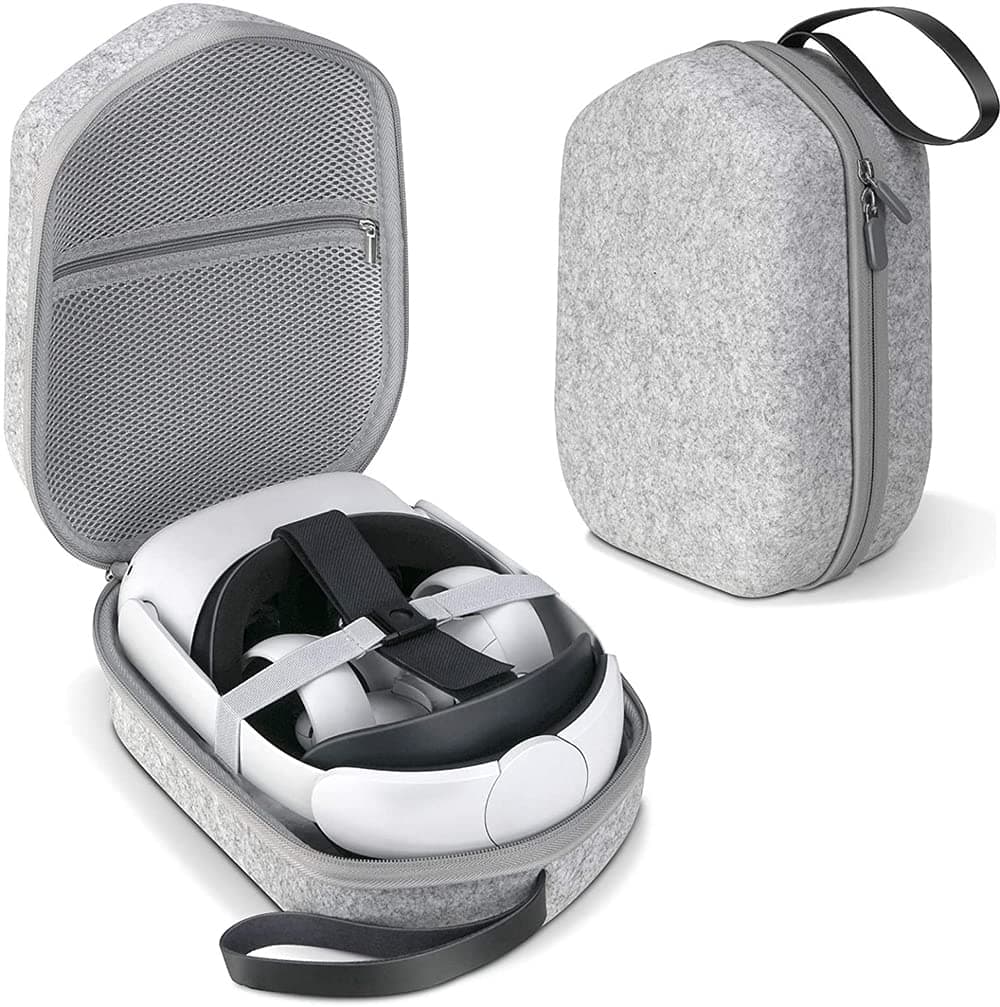 Hard Carrying Case Compatible with VR Gaming Headset and Touch Controllers Accessories, Suitable for Travel and Home Storage.